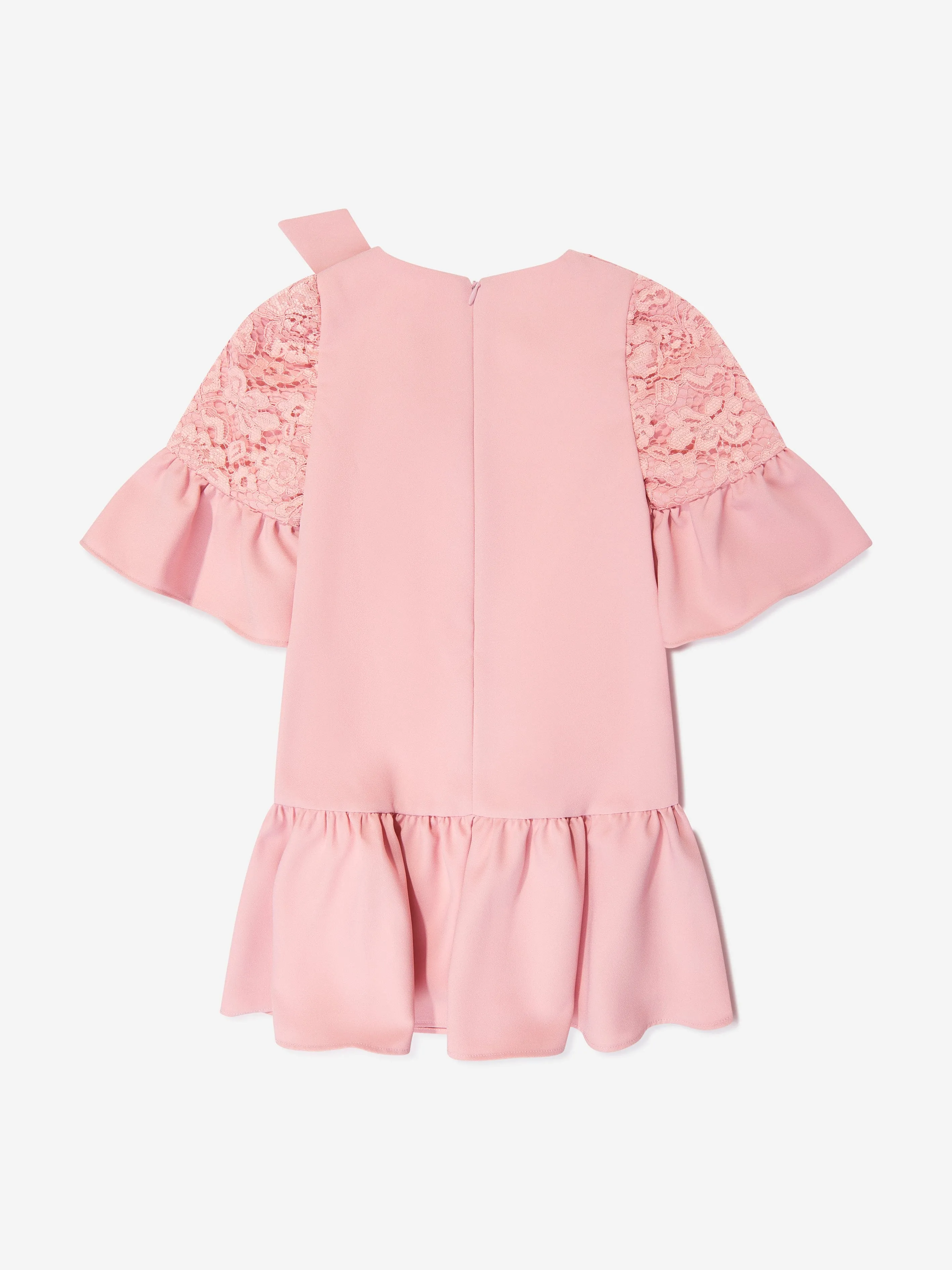 Patachou Mädchen Krepp- und Spitzenkleid in Rosa