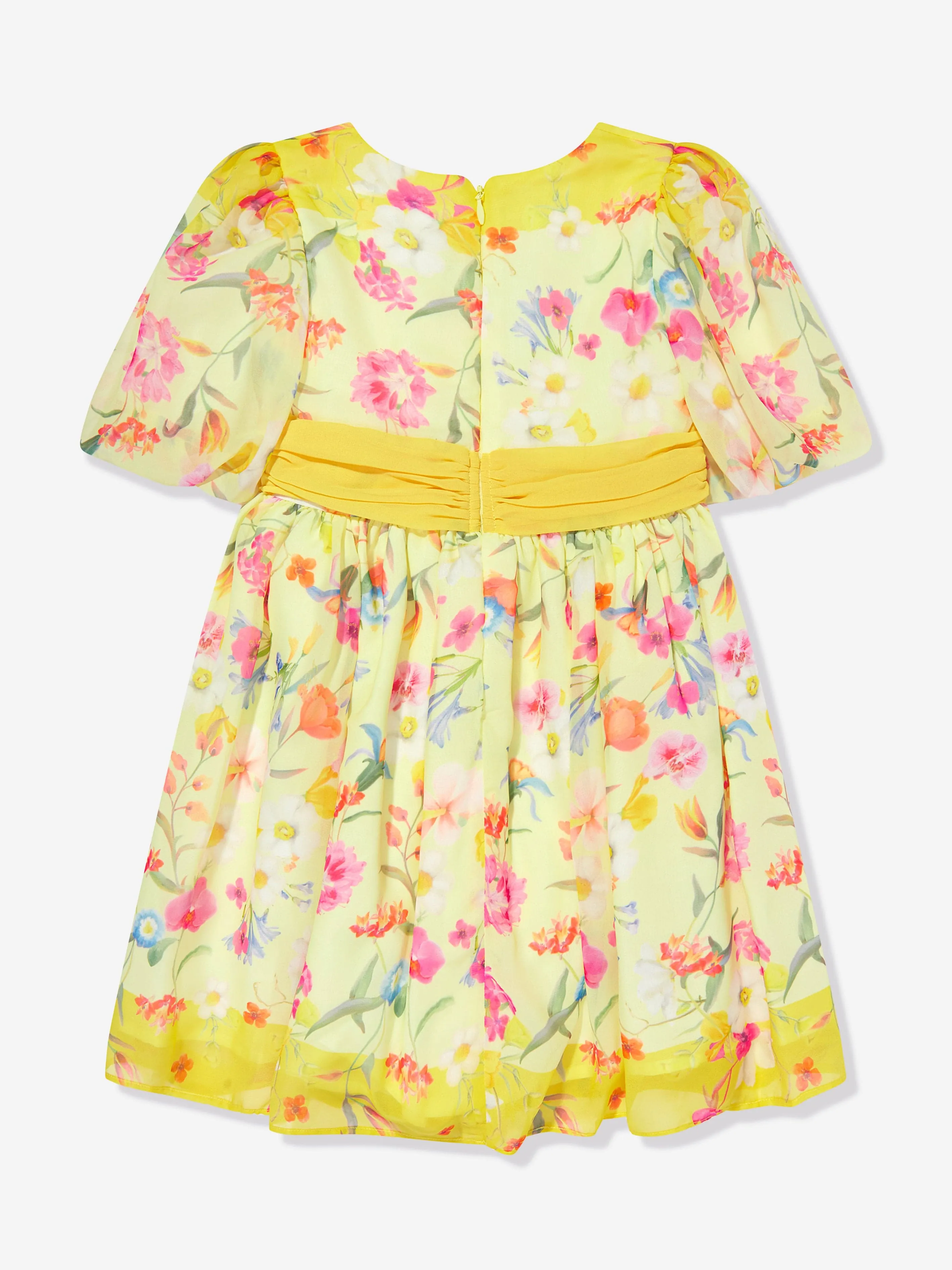 Patachou Mädchen Blumenparty-Kleid in Gelb