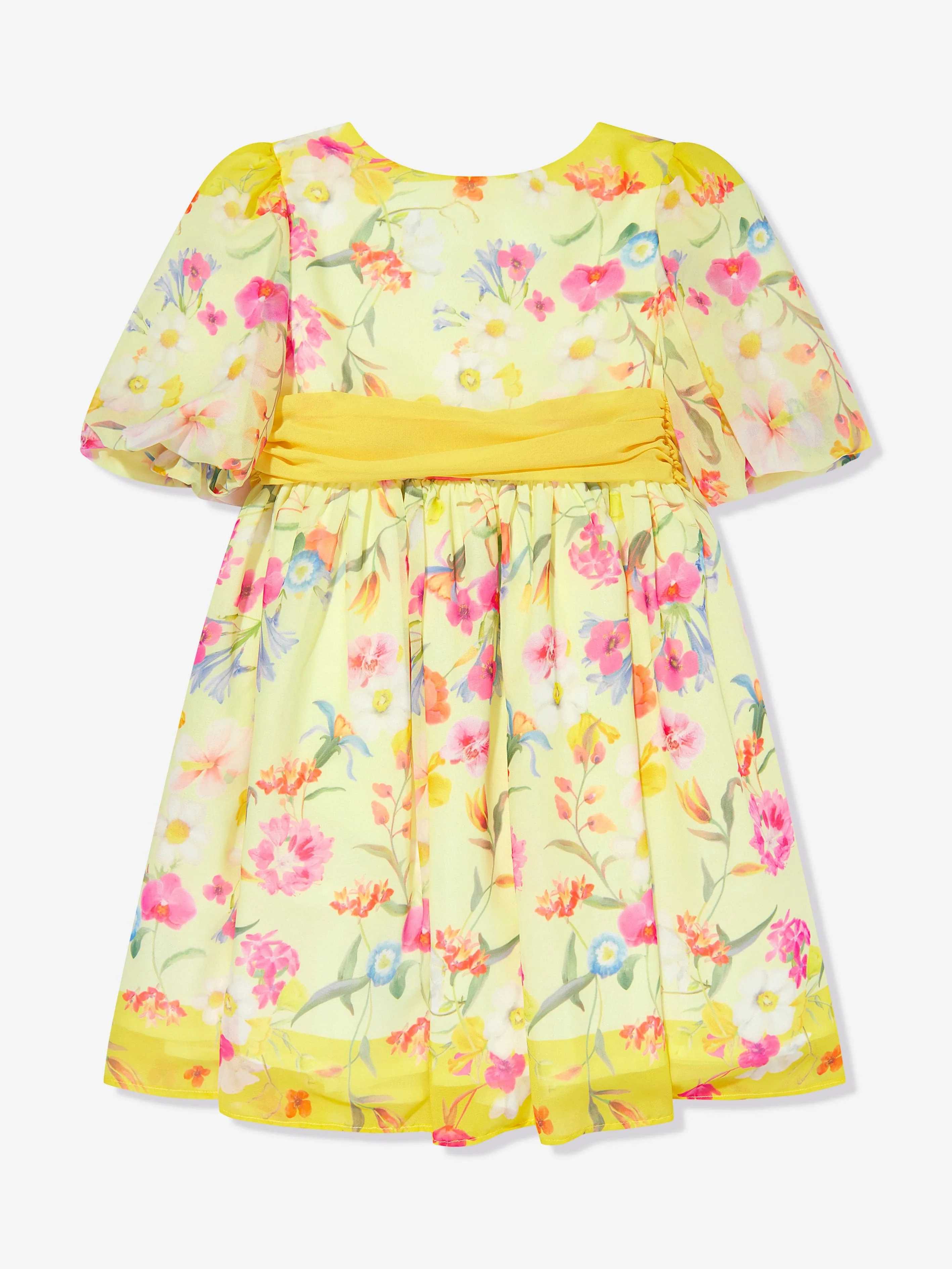 Patachou Mädchen Blumenparty-Kleid in Gelb