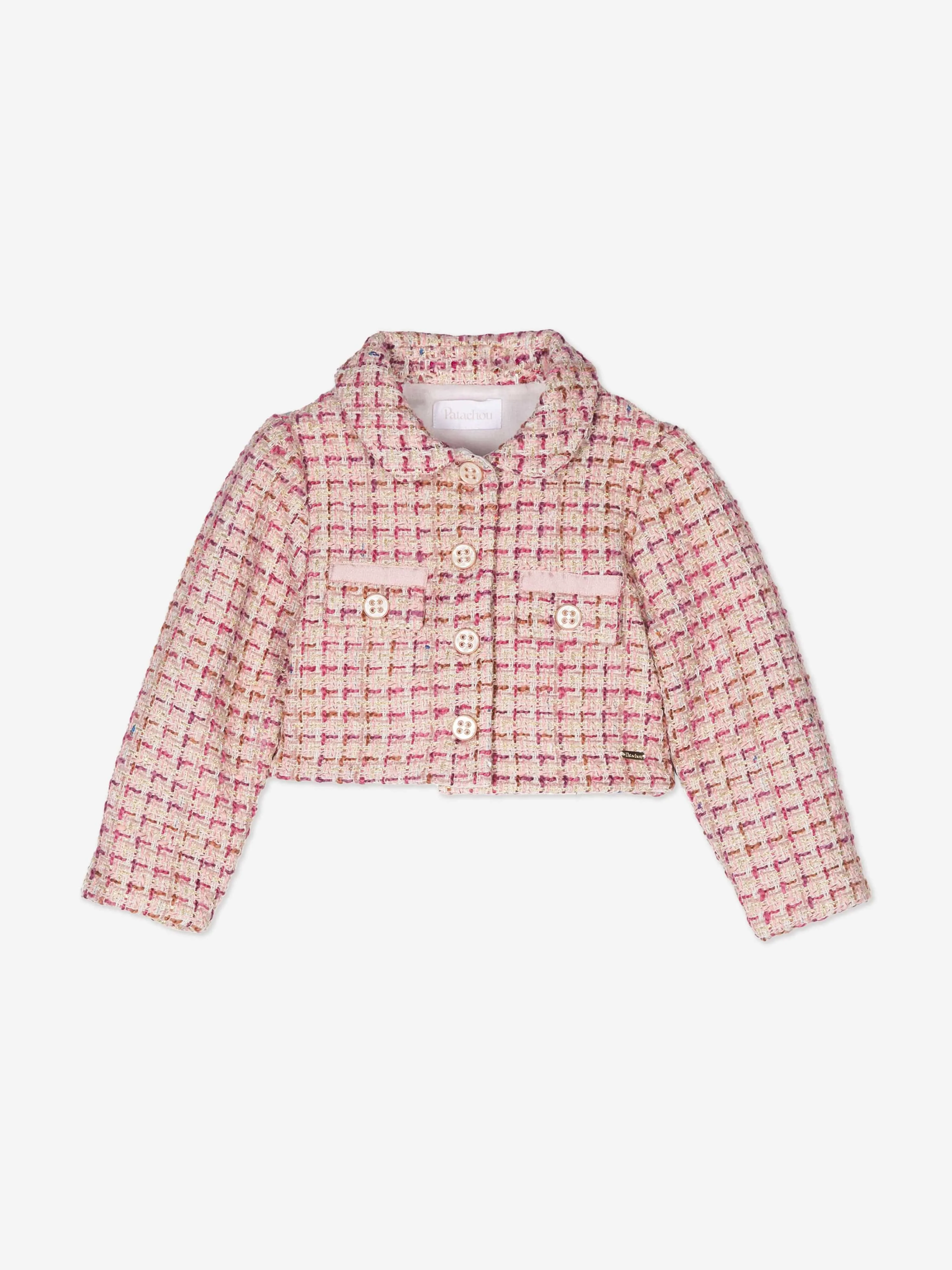 Patachou Mädchen Tweed Jacke in Rosa