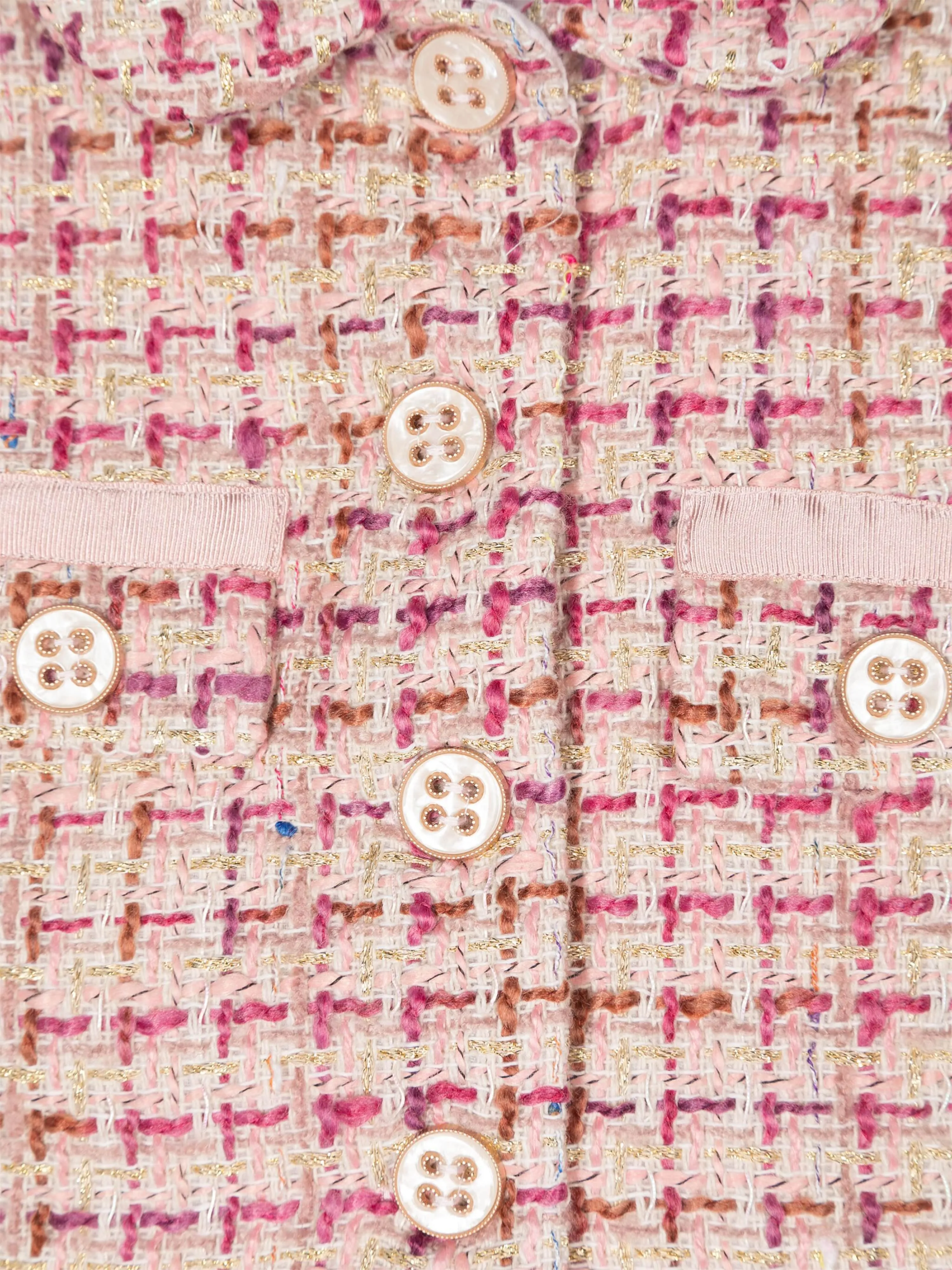 Patachou Mädchen Tweed Jacke in Rosa