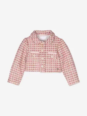 Patachou Mädchen Tweed Jacke in Rosa