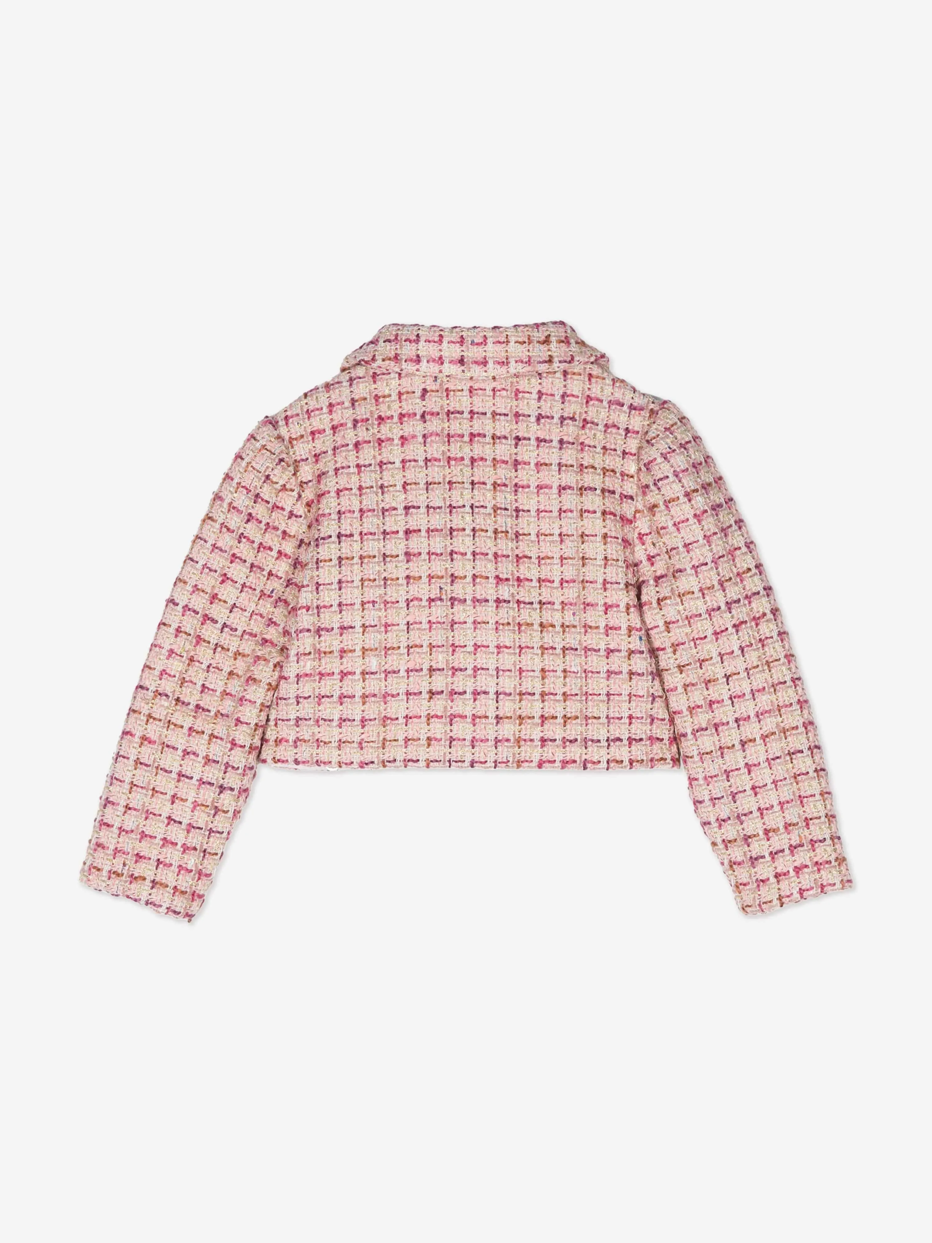 Patachou Mädchen Tweed Jacke in Rosa