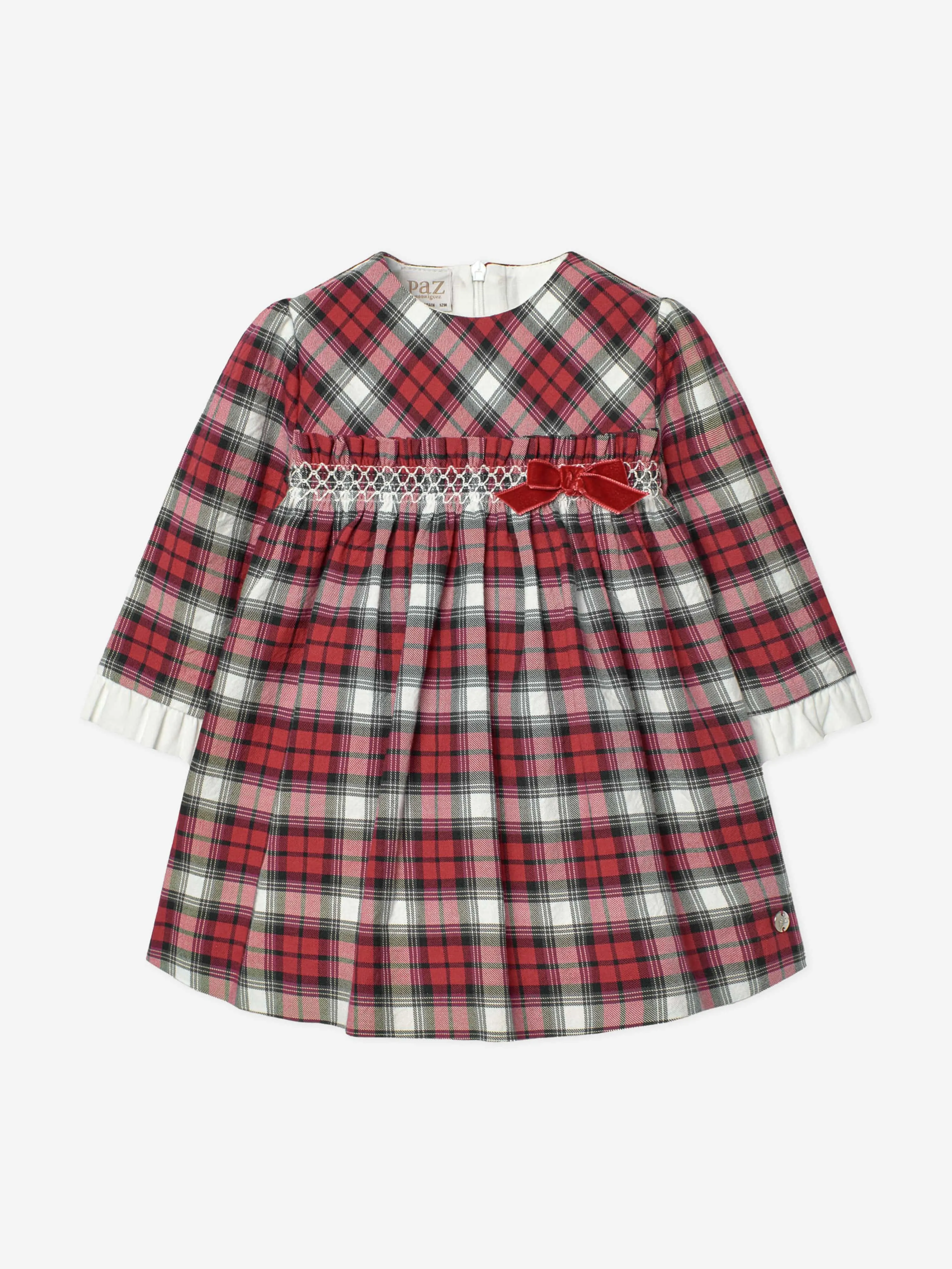 Paz Rodriguez Mädchen Tartan-Kleid in Rot