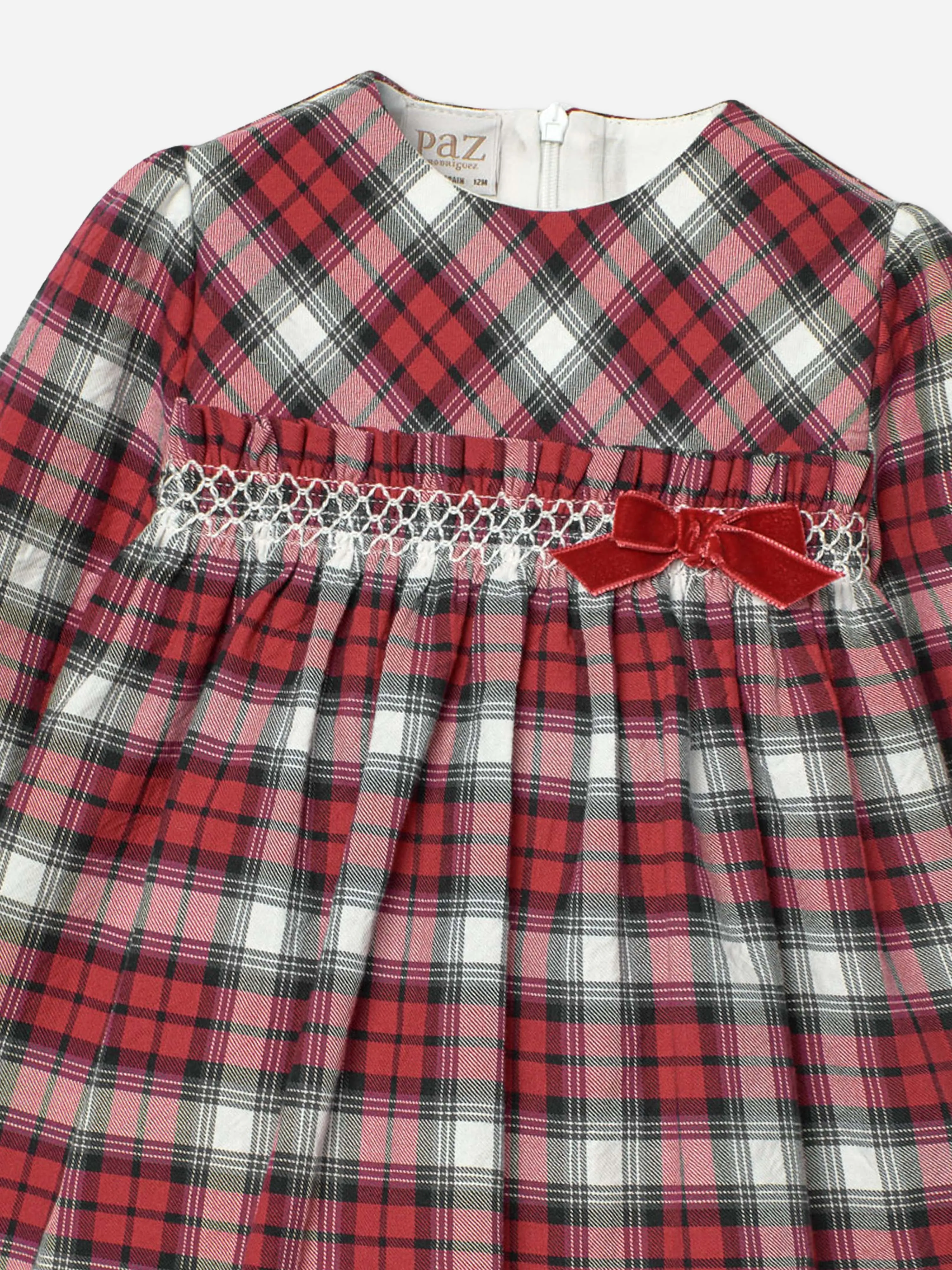 Paz Rodriguez Mädchen Tartan-Kleid in Rot
