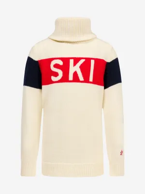 Perfect Moment Girls Ski Rollkragenpullover in Elfenbein
