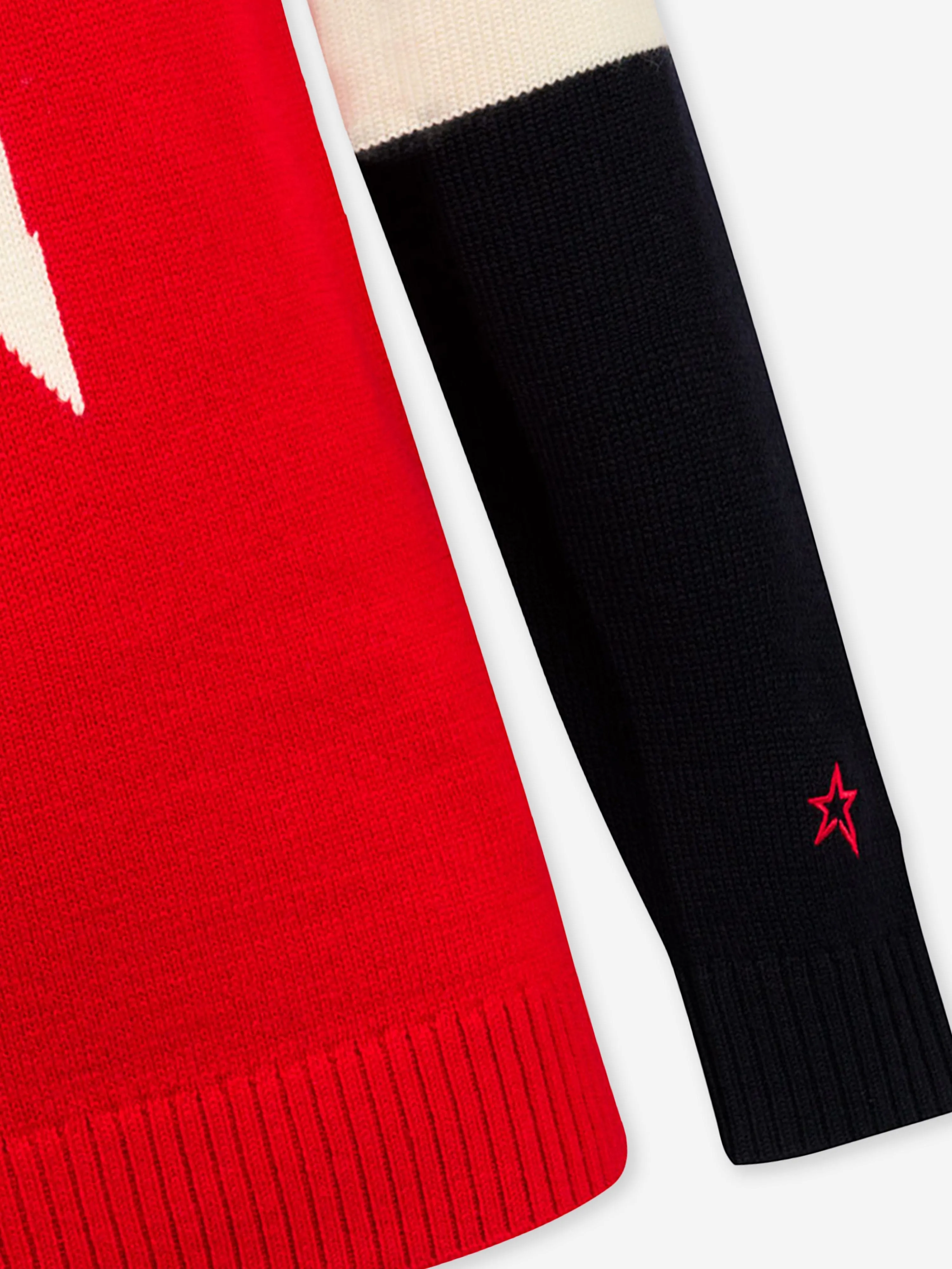 Perfect Moment Girls Star Crewneck Pullover in Rot