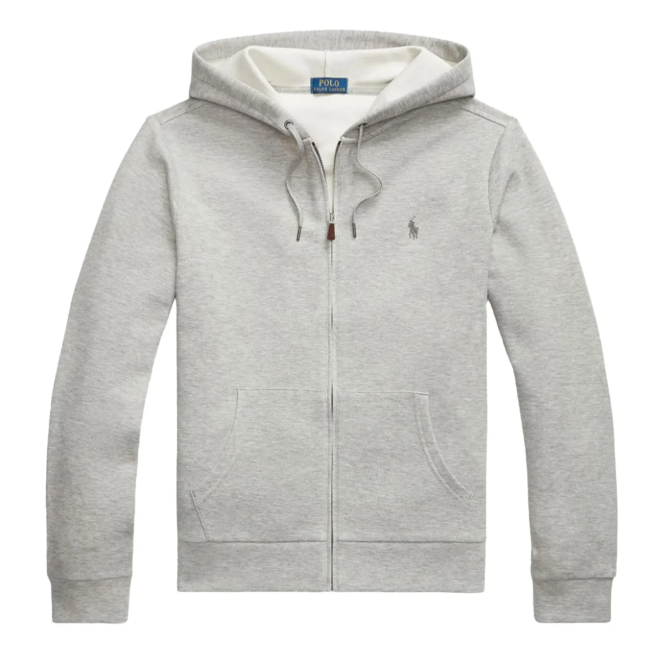 Polo Ralph Lauren Doppelgestrick-Mesh Kapuzenpullover mit Reißverschluss Andover Heather