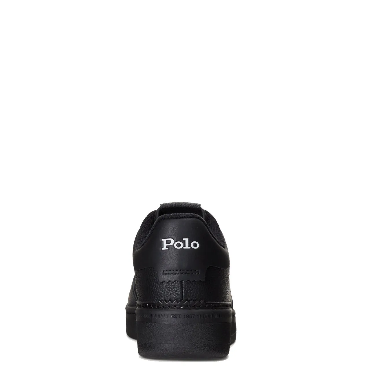 Polo Ralph Lauren Masters Court Leder-Trainer Schwarz / Weiß