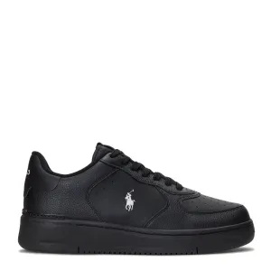 Polo Ralph Lauren Masters Court Leder-Trainer Schwarz / Weiß