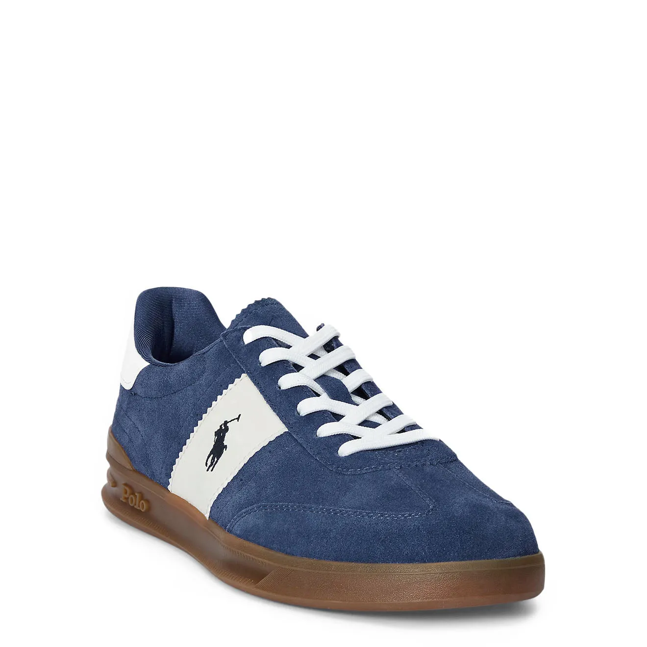 Polo Sport Heritage Aera Wildleder Trainer Hellblau / Creme