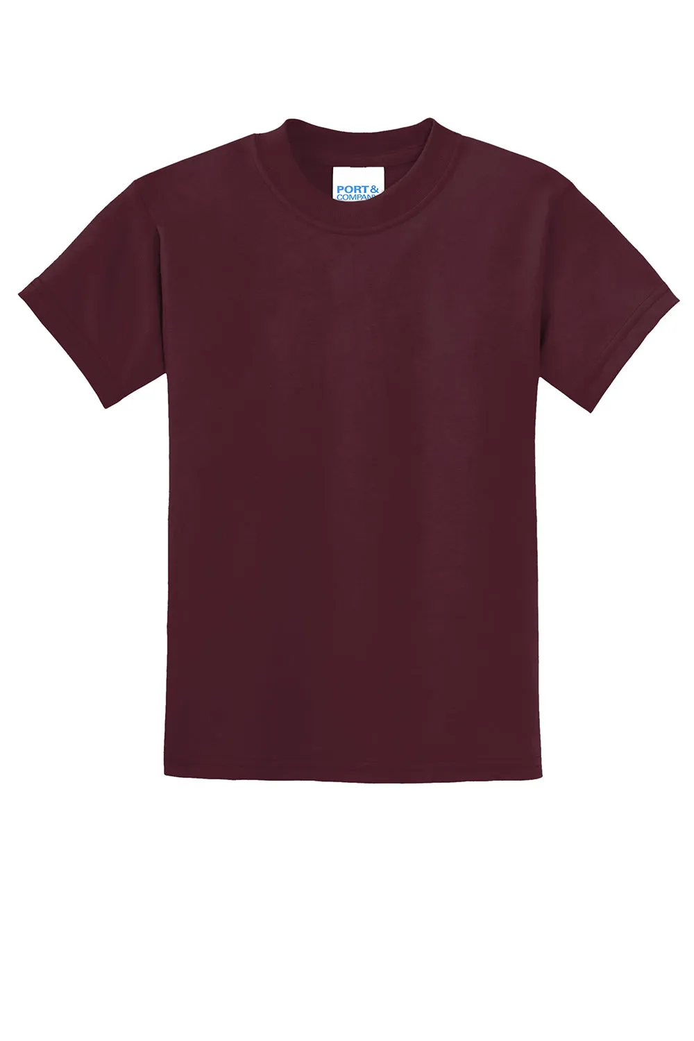 Port & Company Youth Core Kurzarm Rundhals T-Shirt - Athletik Kastanienbraun