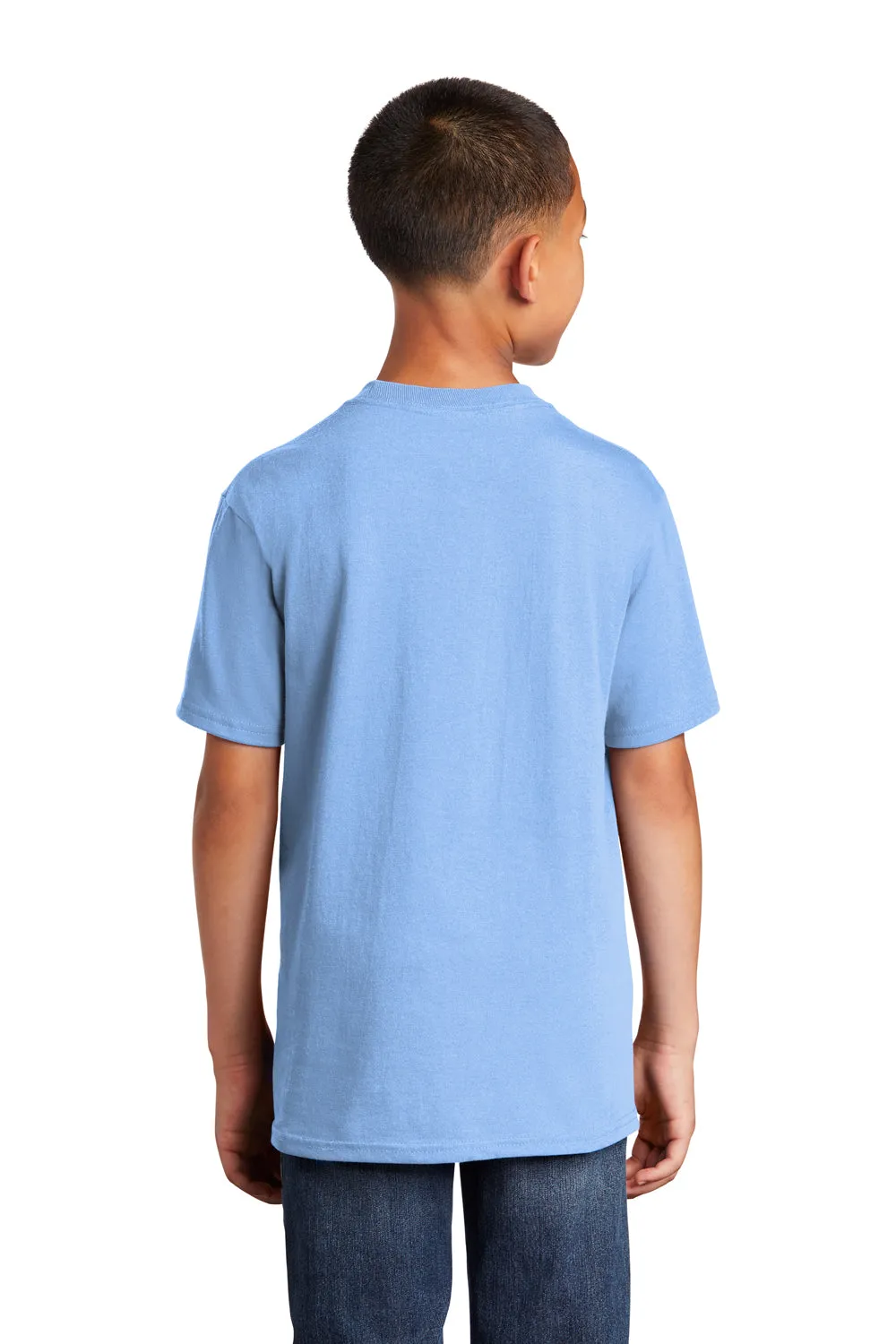 Port & Company Youth Core Kurzarm Rundhals T-Shirt - Hellblau