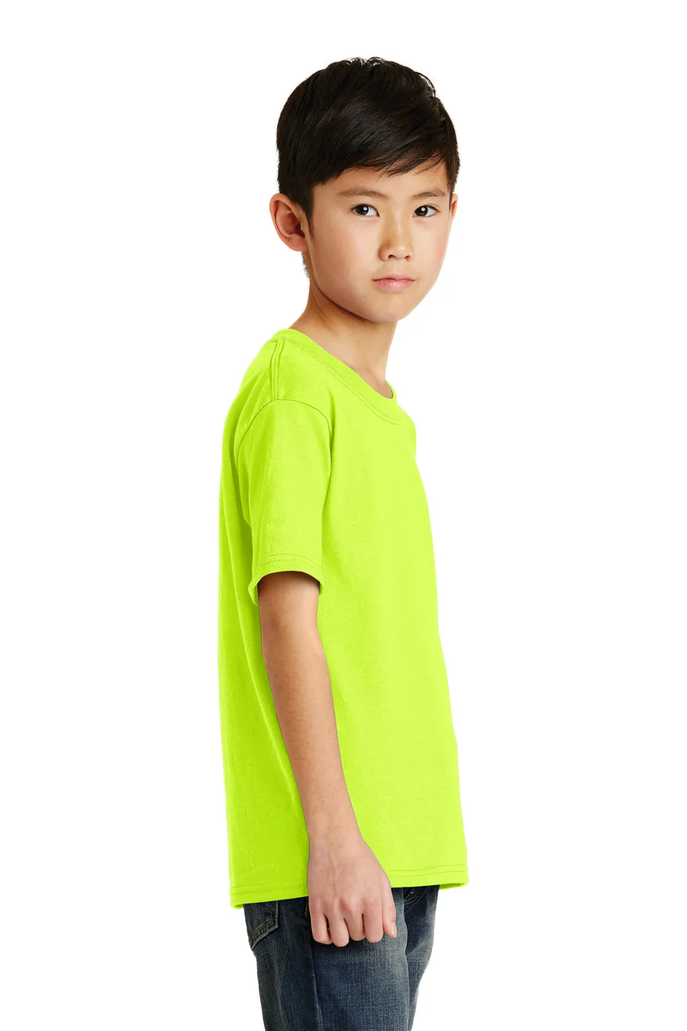 Port & Company Jugend Basic Kurzarm T-Shirt - Sicherheitsgrün