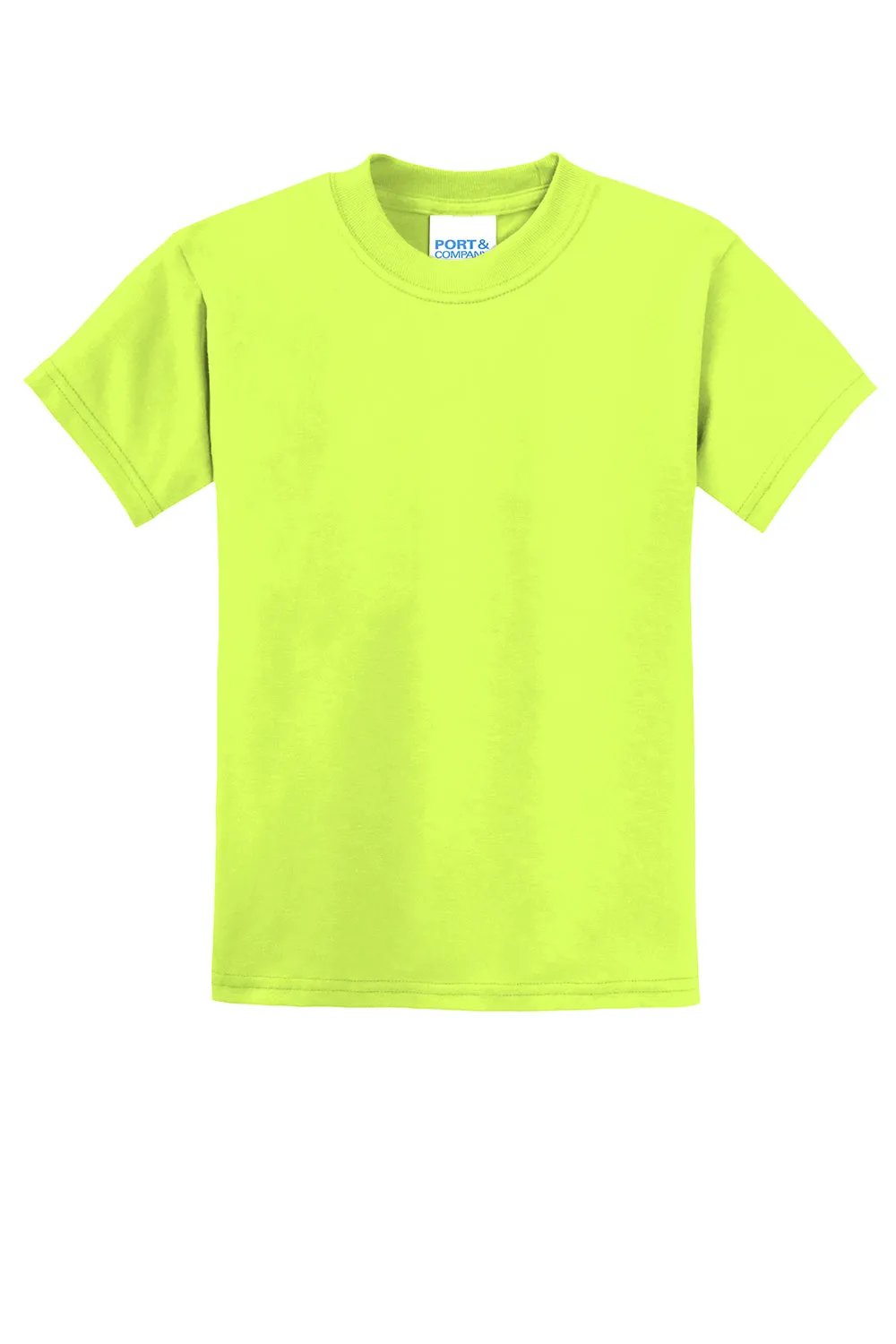 Port & Company Jugend Basic Kurzarm T-Shirt - Sicherheitsgrün