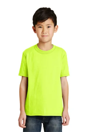 Port & Company Jugend Basic Kurzarm T-Shirt - Sicherheitsgrün