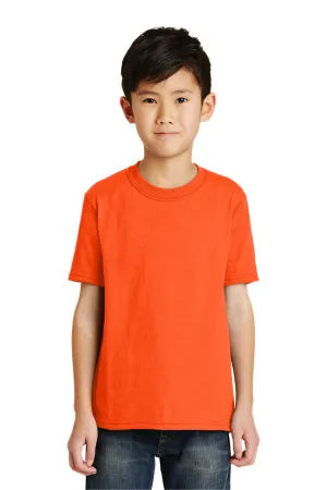 Port & Company Youth Core Kurzarm T-Shirt - Sicherheitsorange