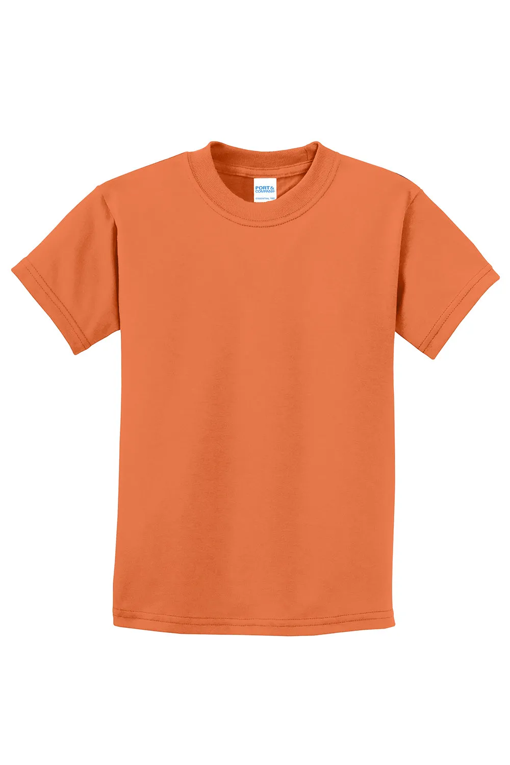 Port & Company Jugend Essential Kurzarm Rundhals T-Shirt - Orange Sherbet