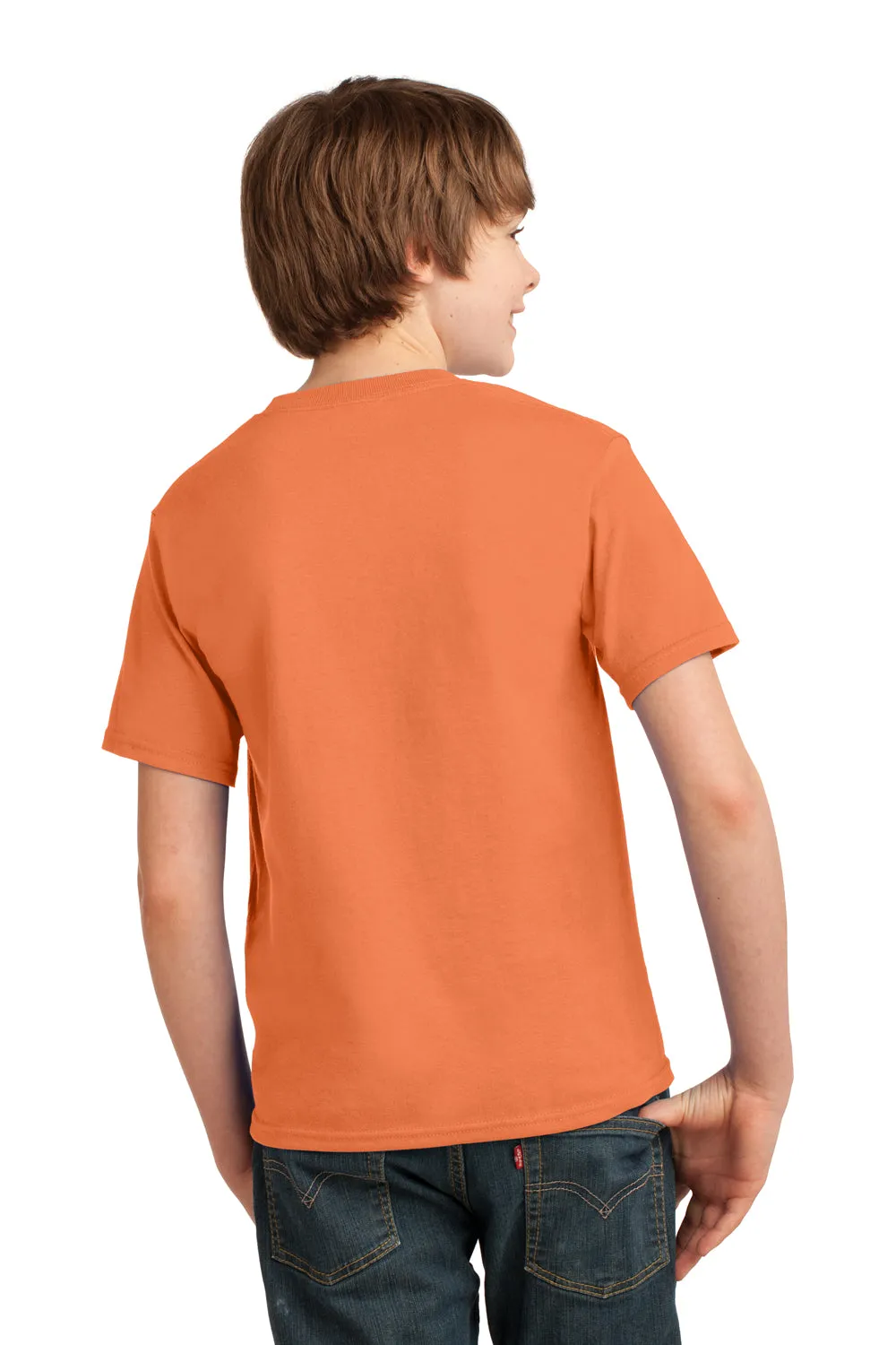 Port & Company Jugend Essential Kurzarm Rundhals T-Shirt - Orange Sherbet