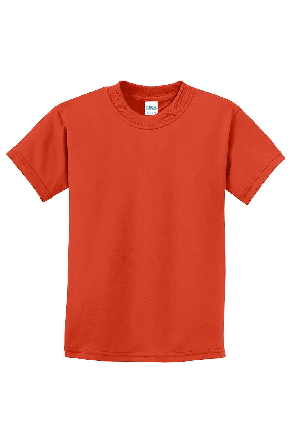 Port & Company Jugend Essential Kurzarm Rundhals T-Shirt - Orange