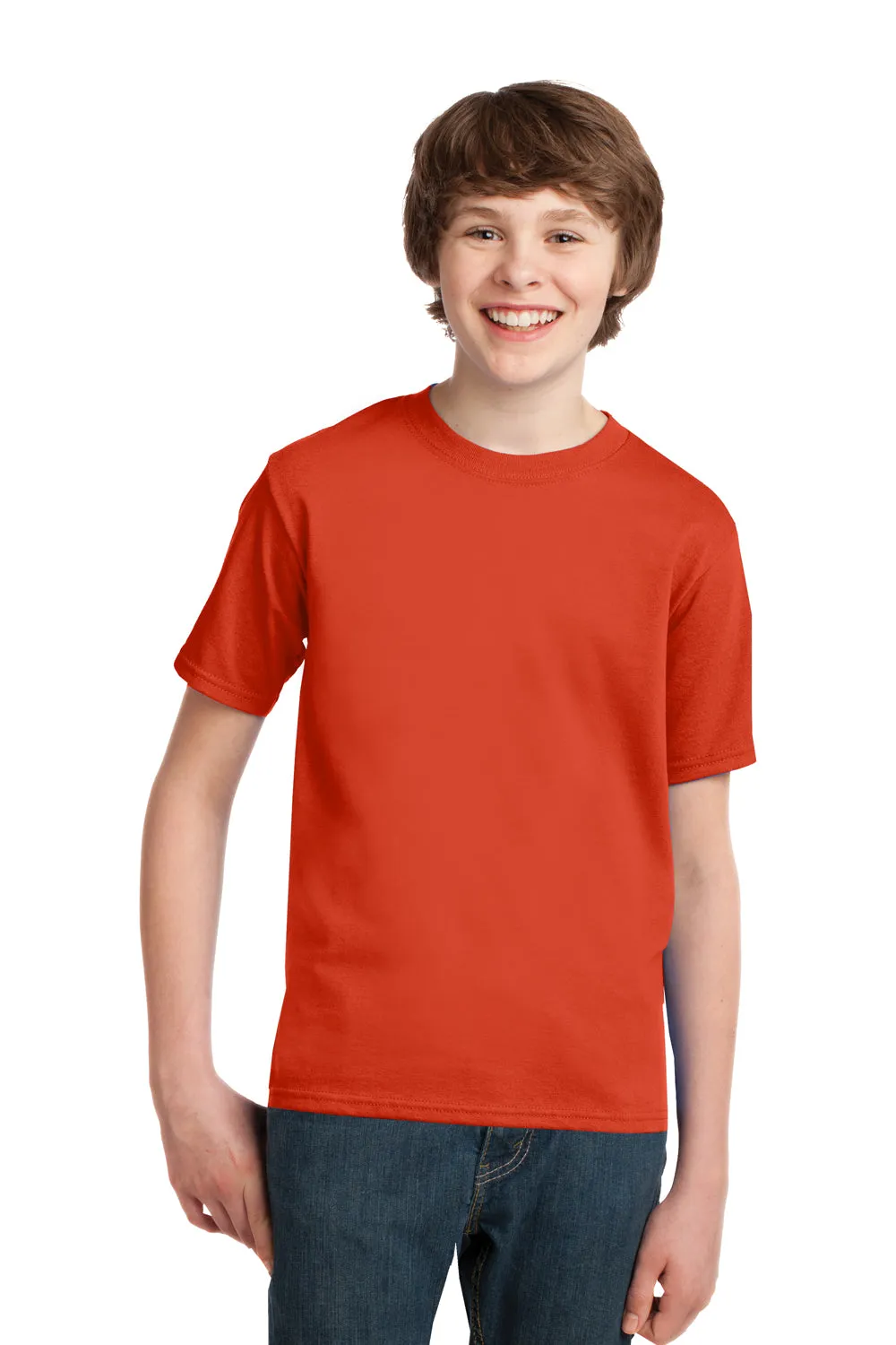 Port & Company Jugend Essential Kurzarm Rundhals T-Shirt - Orange