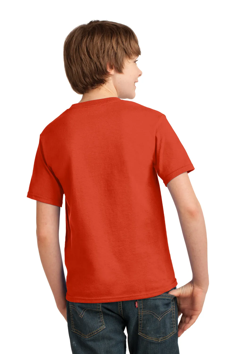 Port & Company Jugend Essential Kurzarm Rundhals T-Shirt - Orange
