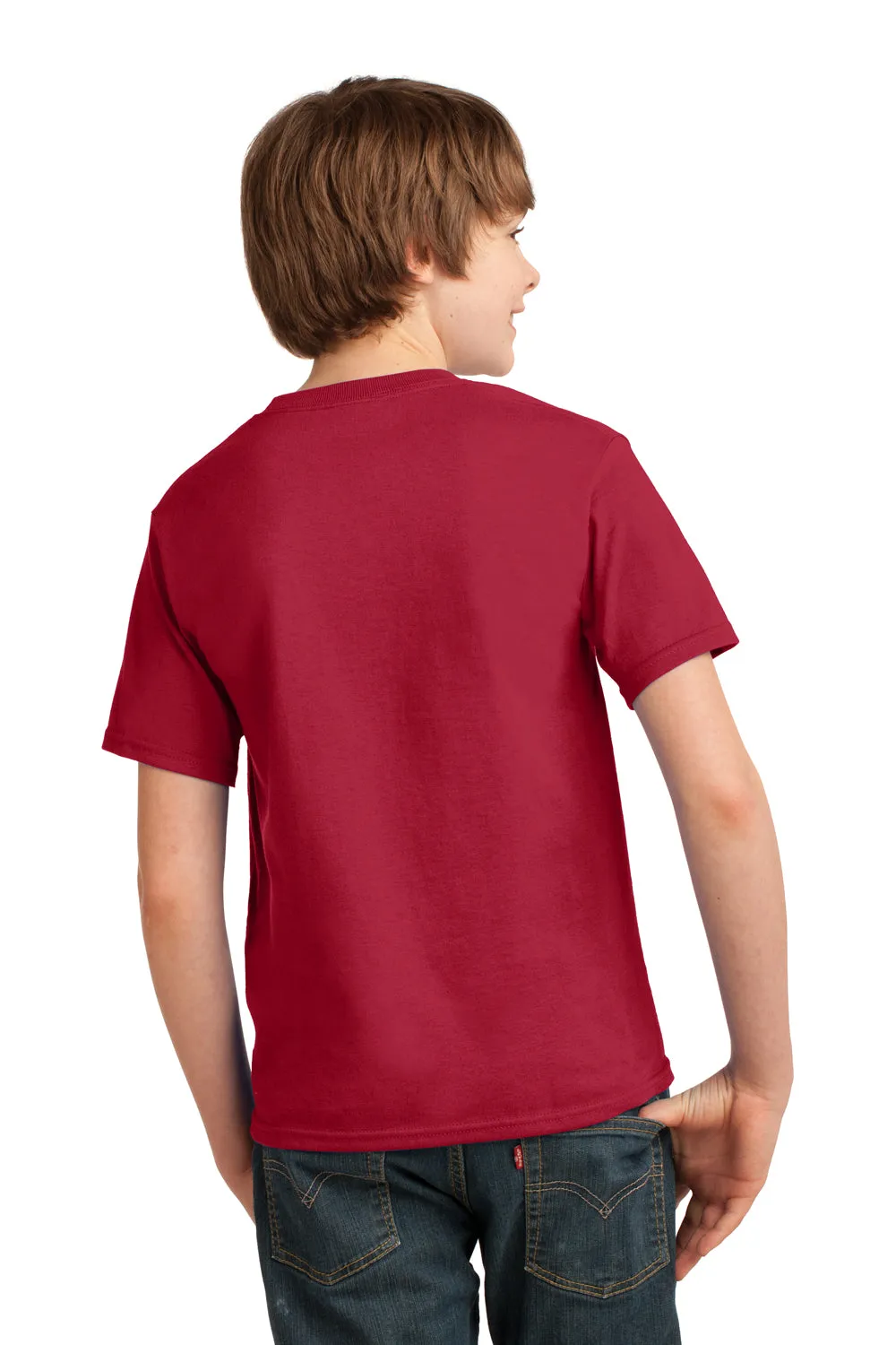 Port & Company Jugend Essential Kurzarm Rundhals T-Shirt - Rot