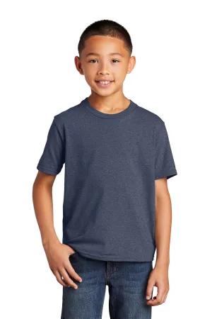 Port & Company Jugend Fan Lieblings Kurzarm Rundhals T-Shirt - Meliert Marineblau