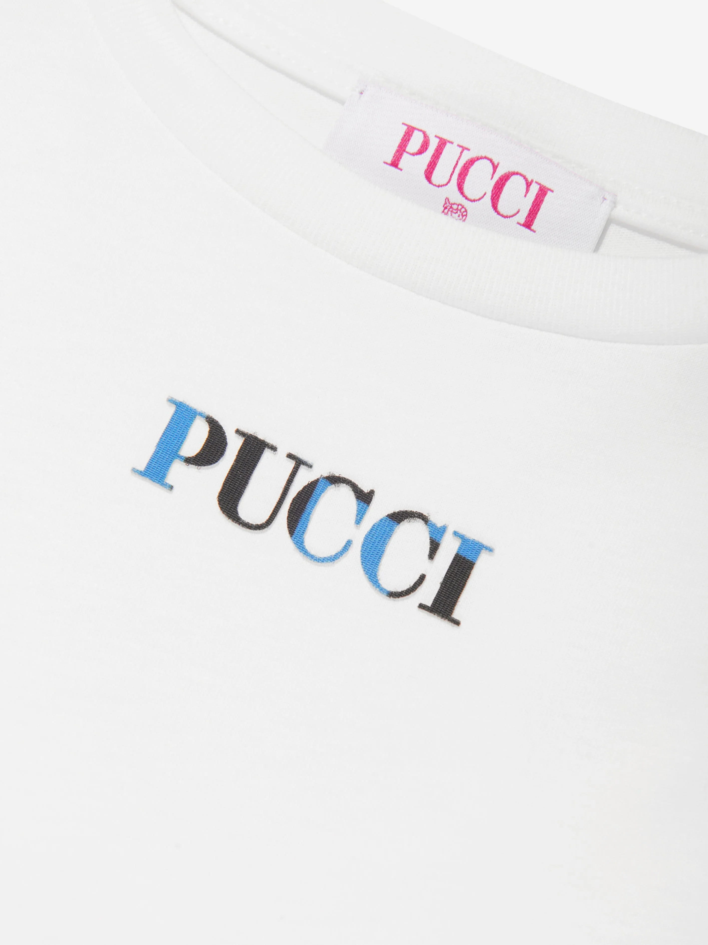 Pucci Girls Onde Jersey-Kleid in Elfenbein