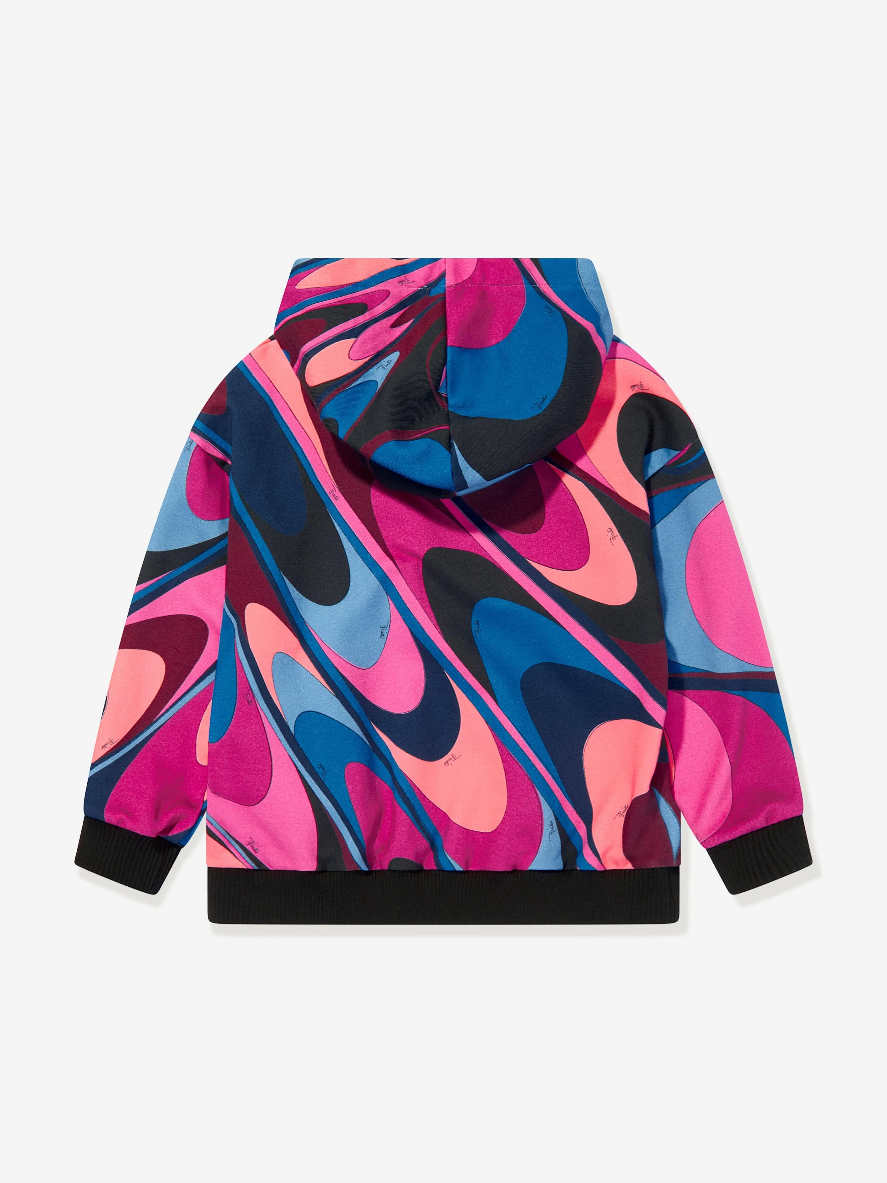 Pucci Girls Onde Print Hoodie in Mehrfarben