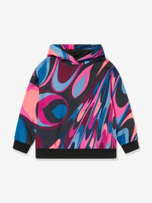 Pucci Girls Onde Print Hoodie in Mehrfarben