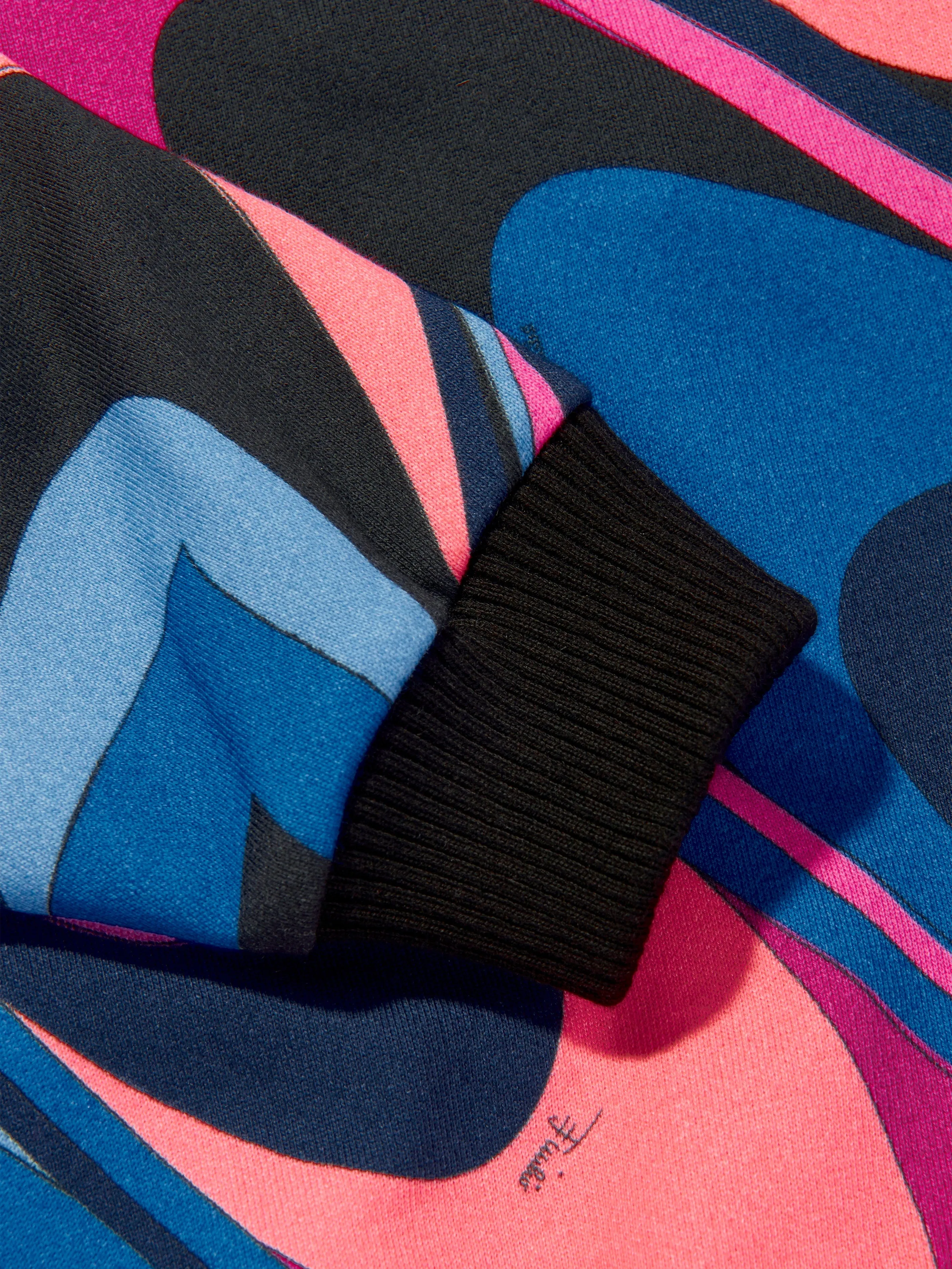 Pucci Girls Onde Print Hoodie in Mehrfarben