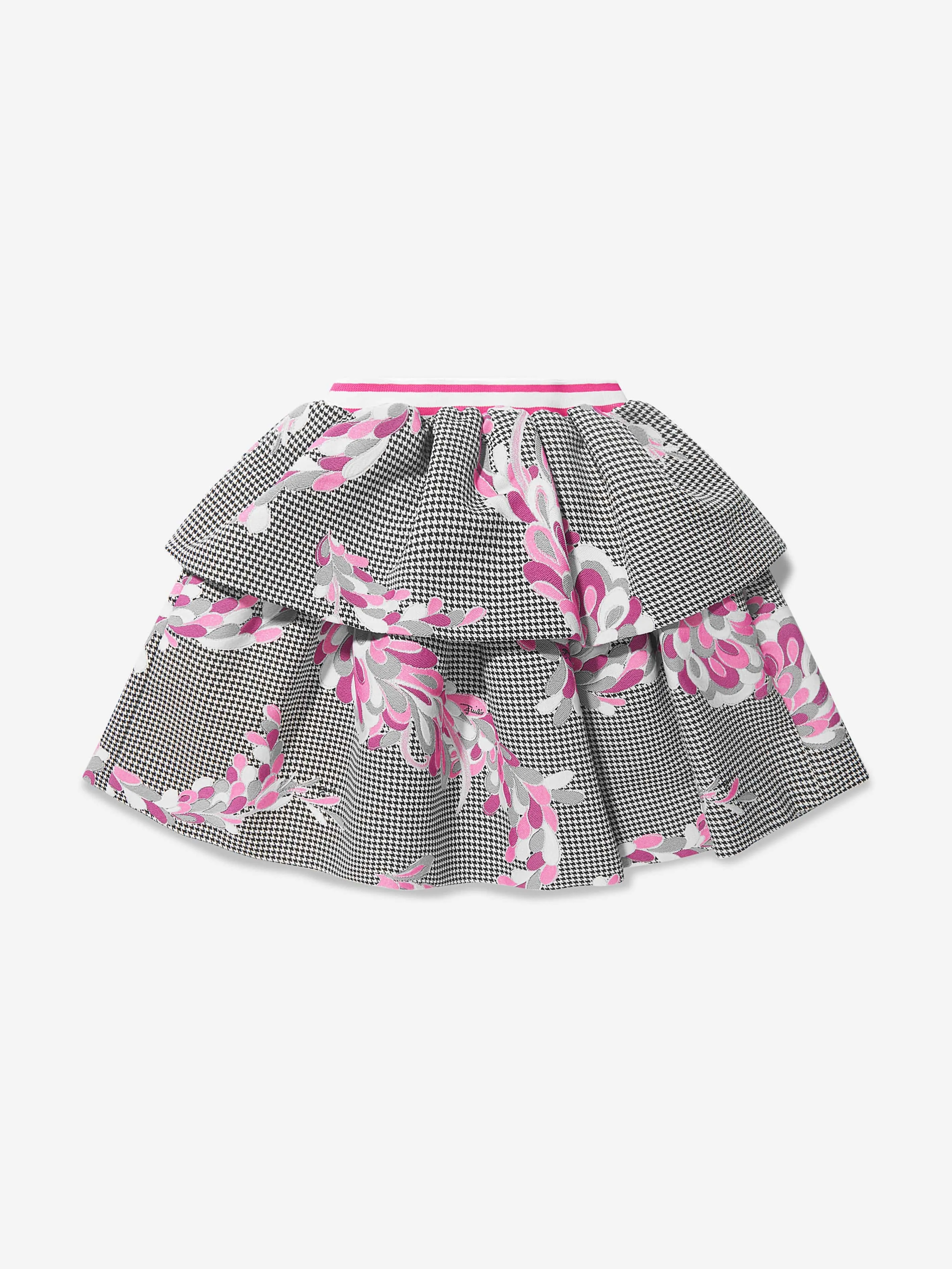 Pucci Girls Gemusterter Etagenrock