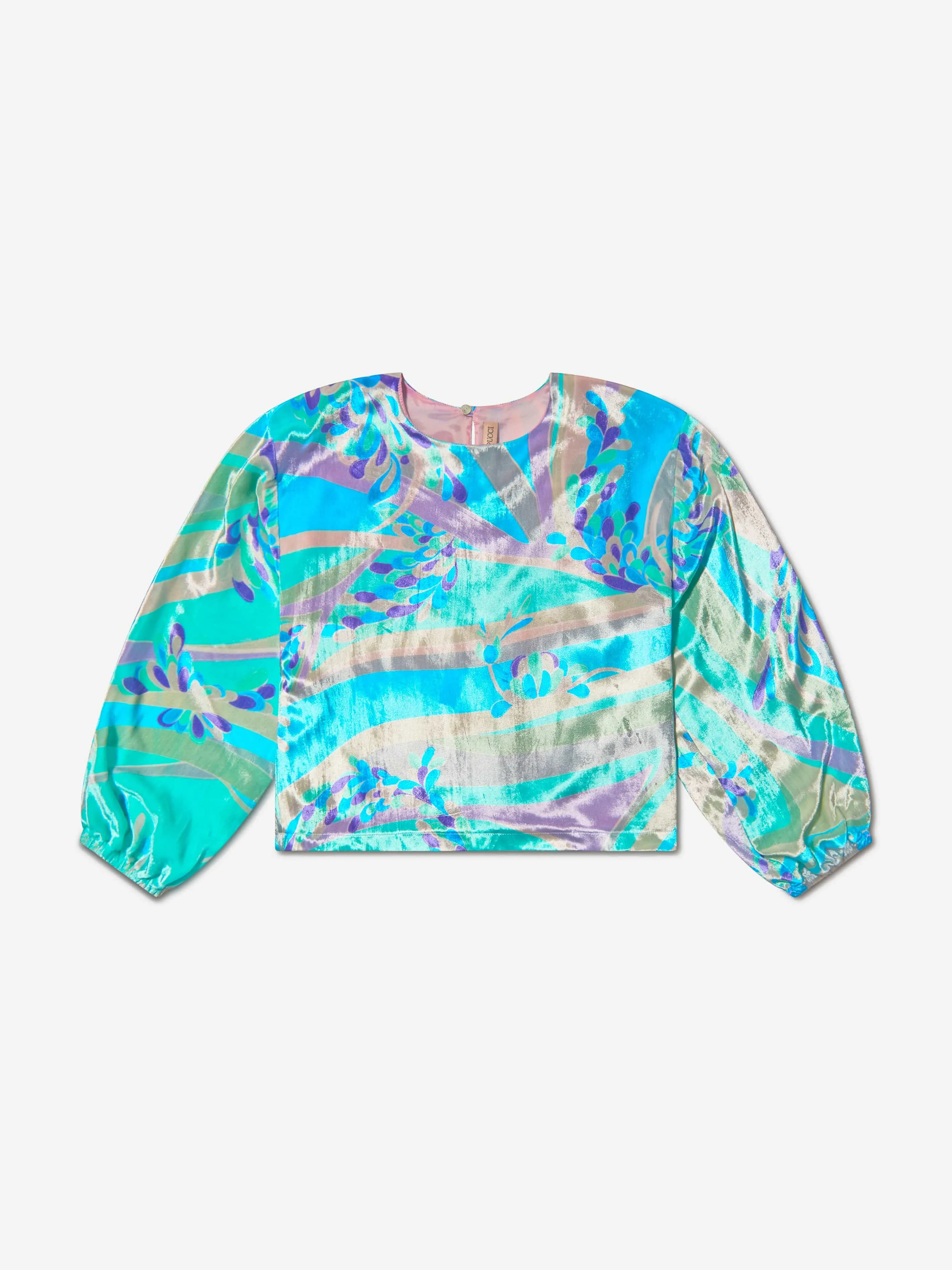 Pucci Girls Samt Bluse mit Muster