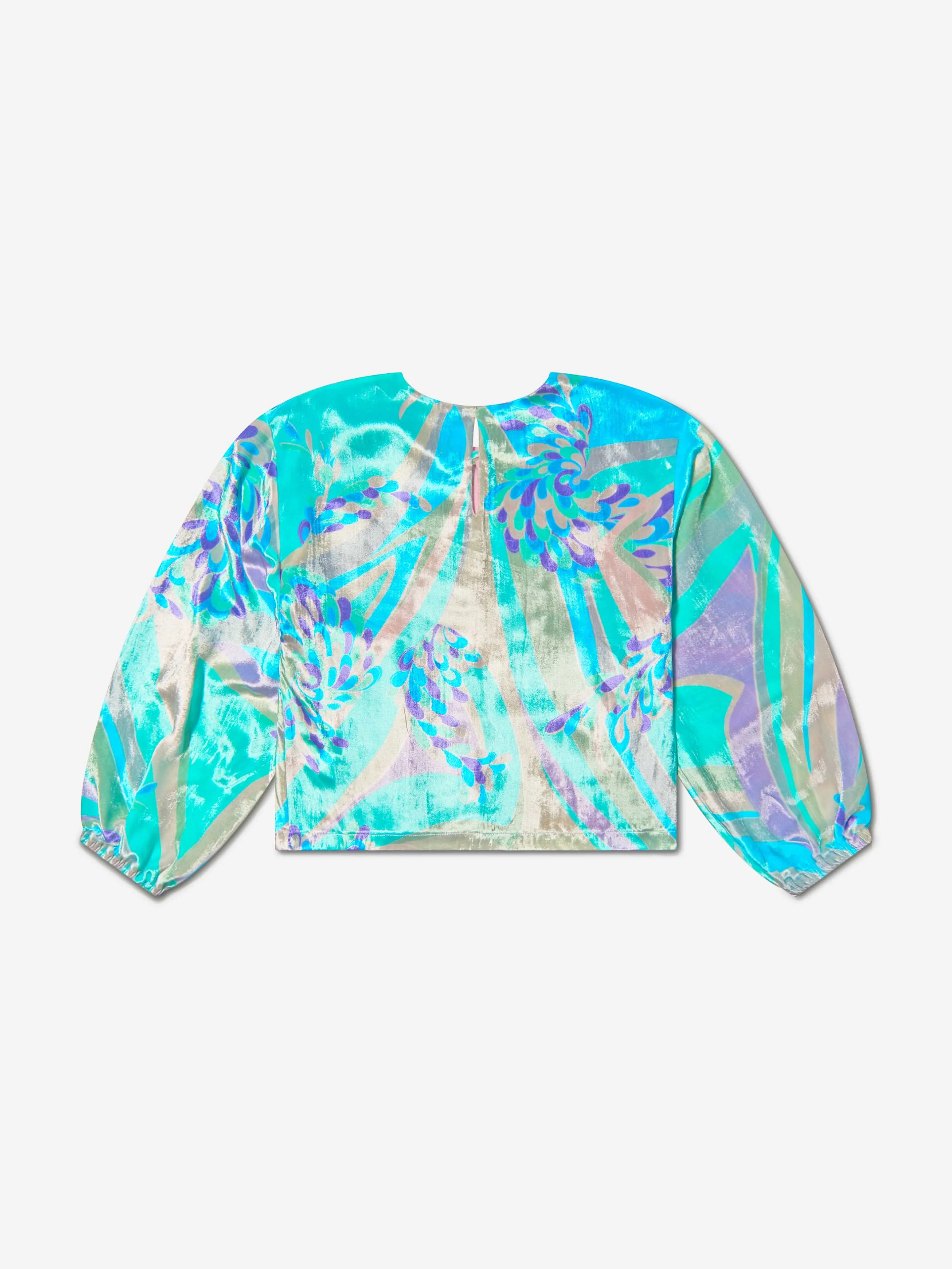 Pucci Girls Samt Bluse mit Muster