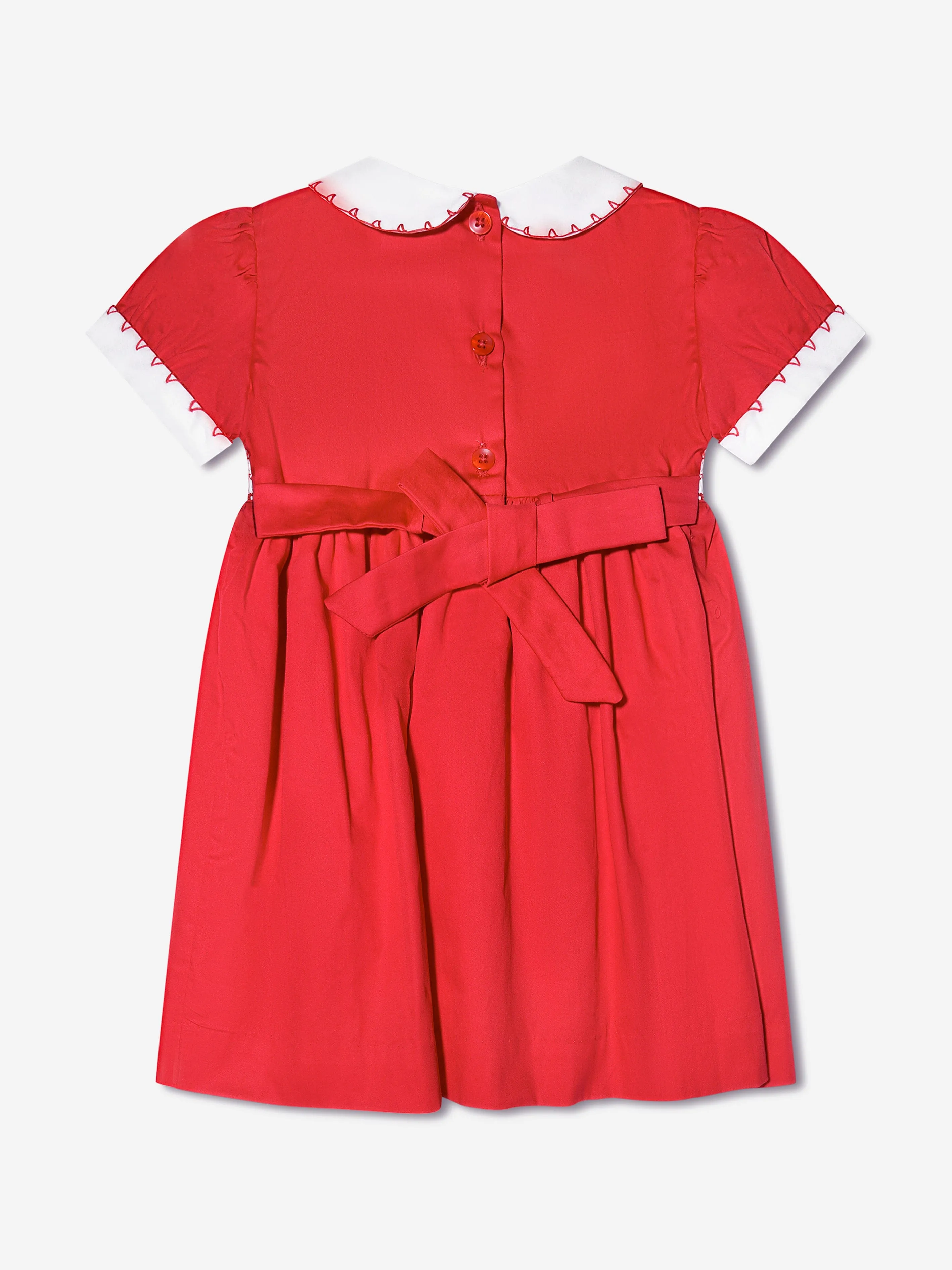 Rachel Riley Baby Girls Klassisches Rüschenkleid mit Bloomers in Rot