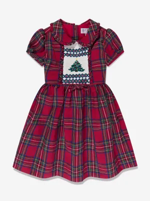 Rachel Riley Mädchen Weihnachtsbaum Rüschenkleid in Rot