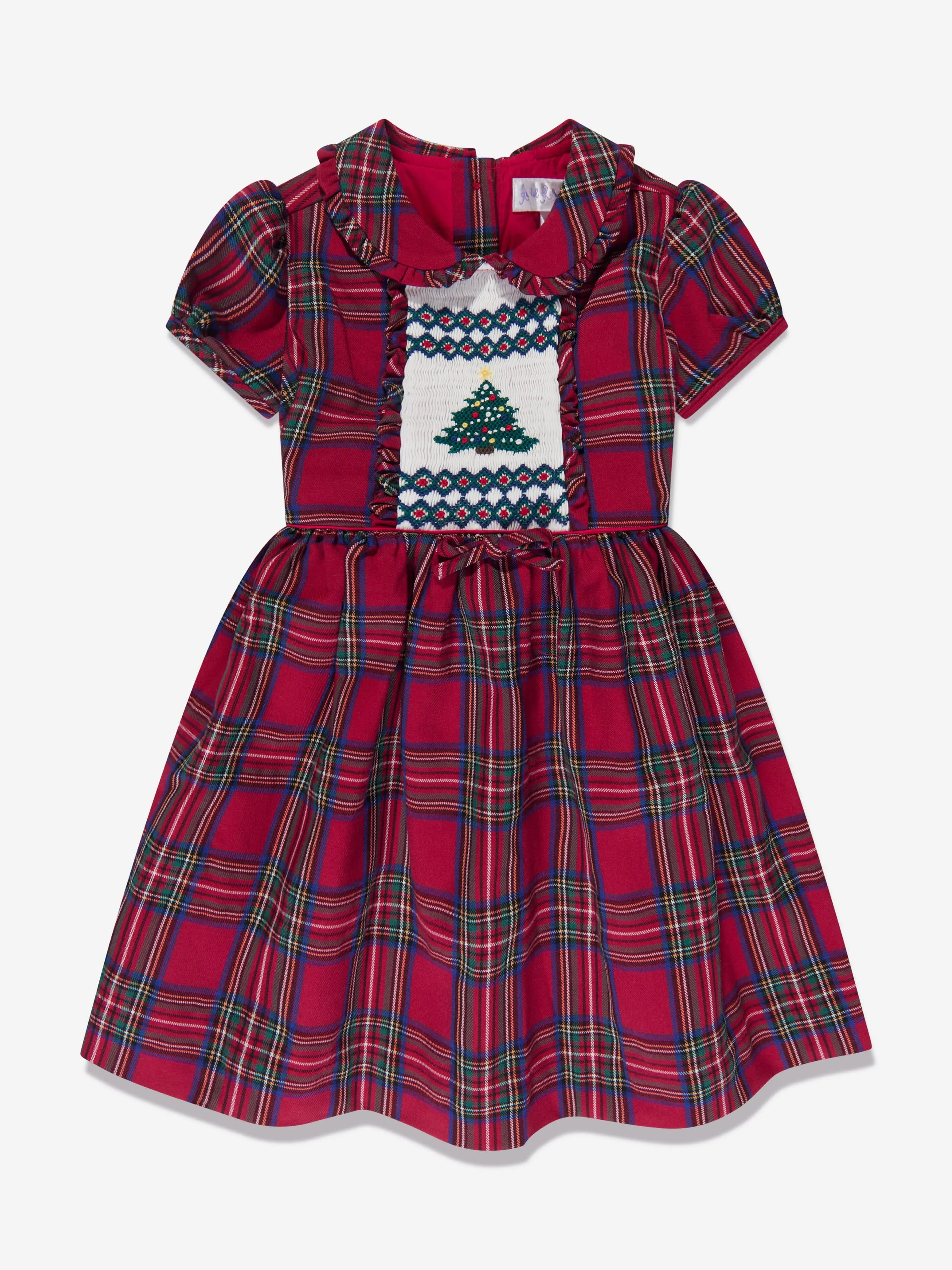 Rachel Riley Mädchen Weihnachtsbaum Rüschenkleid in Rot