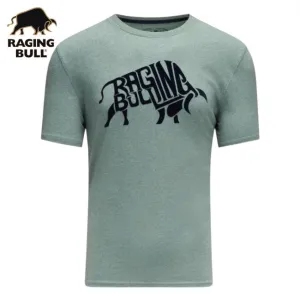 Raging Bull Flock Logo Grünes Crew T-Shirt Grün