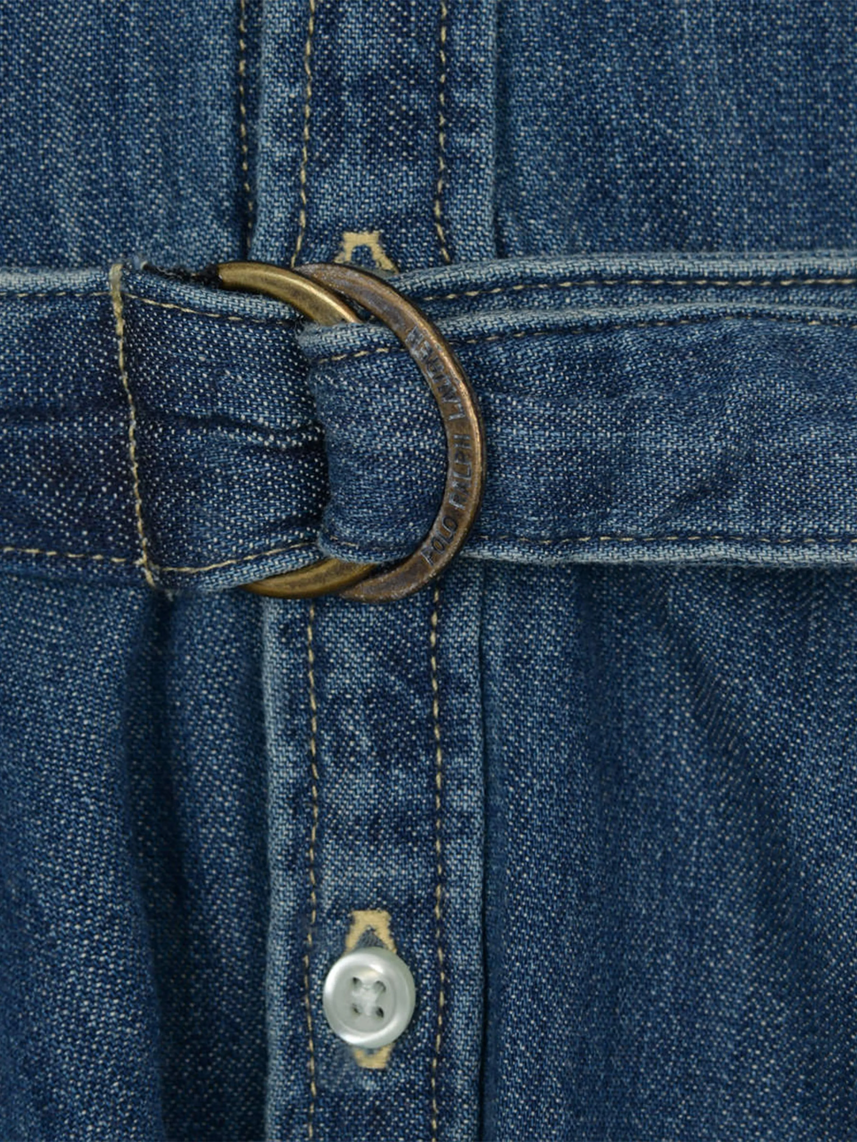 Ralph Lauren Mädchen Denim Hemdkleid in Blau