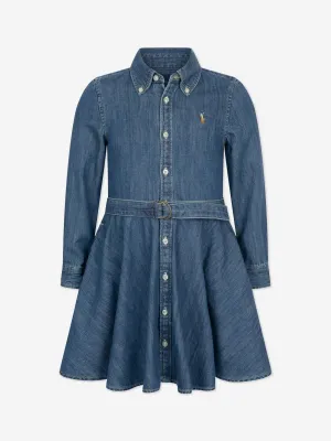 Ralph Lauren Mädchen Denim Hemdkleid in Blau