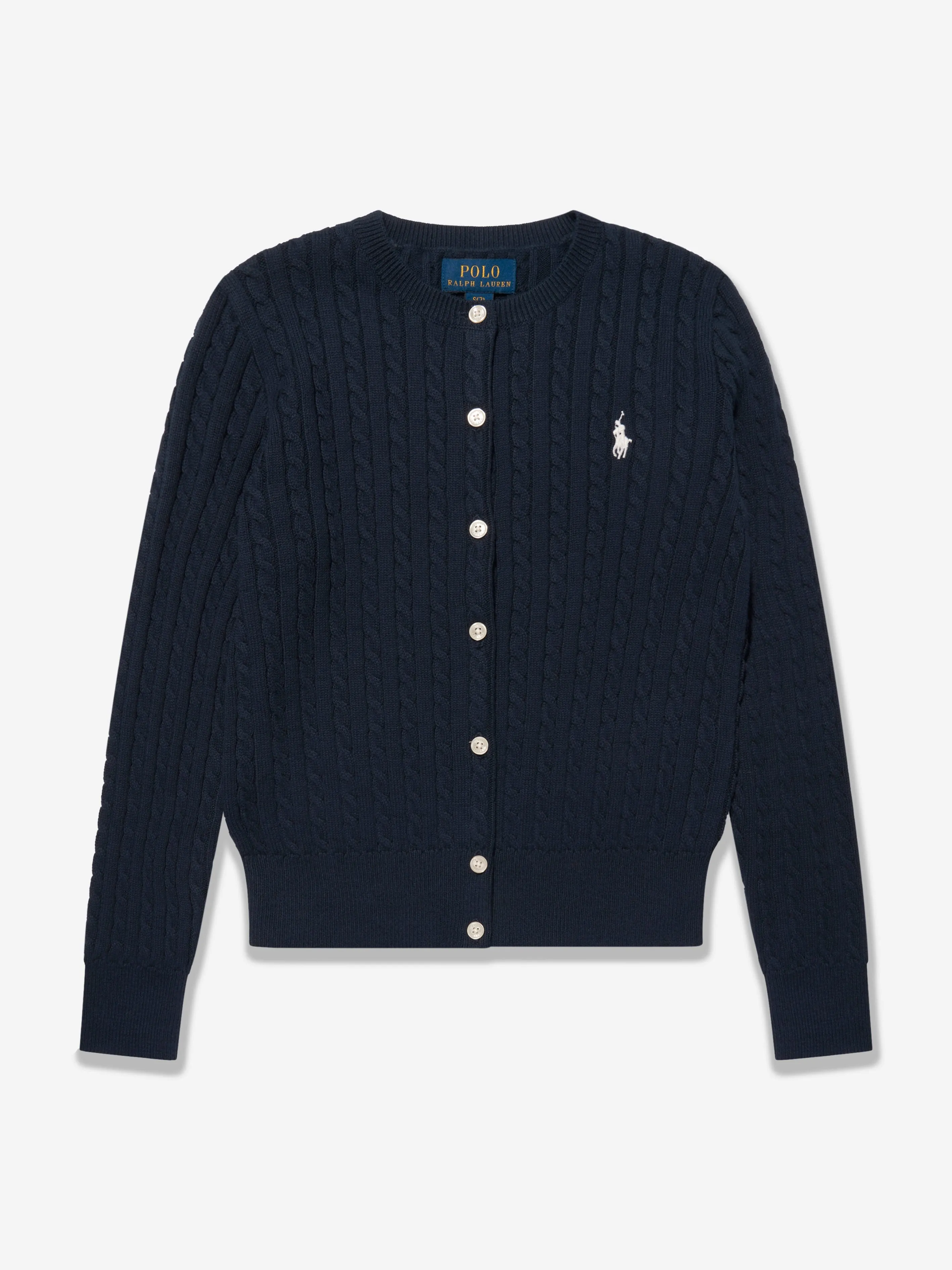 Ralph Lauren Mädchen Mini Rippstrick Cardigan in Marine