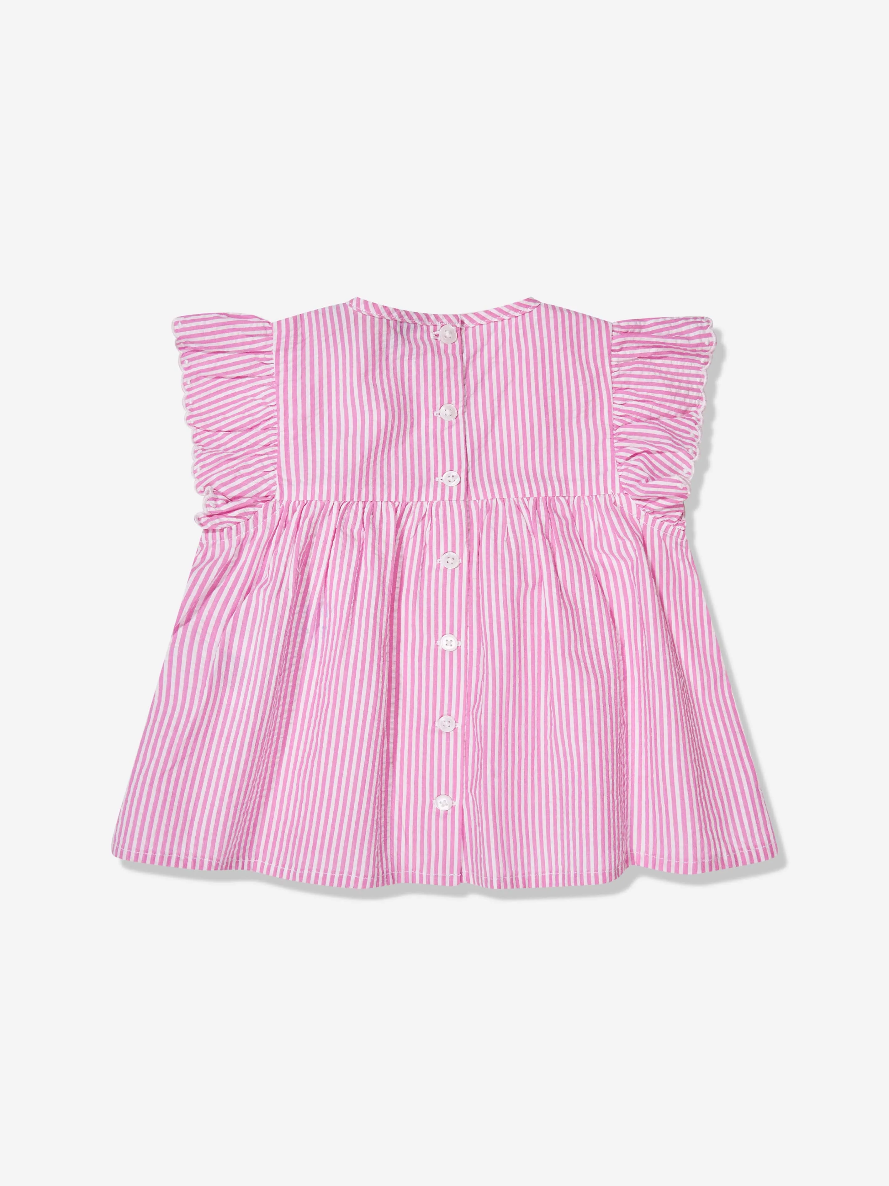Ralph Lauren Mädchen gestreifte Bluse in Rosa