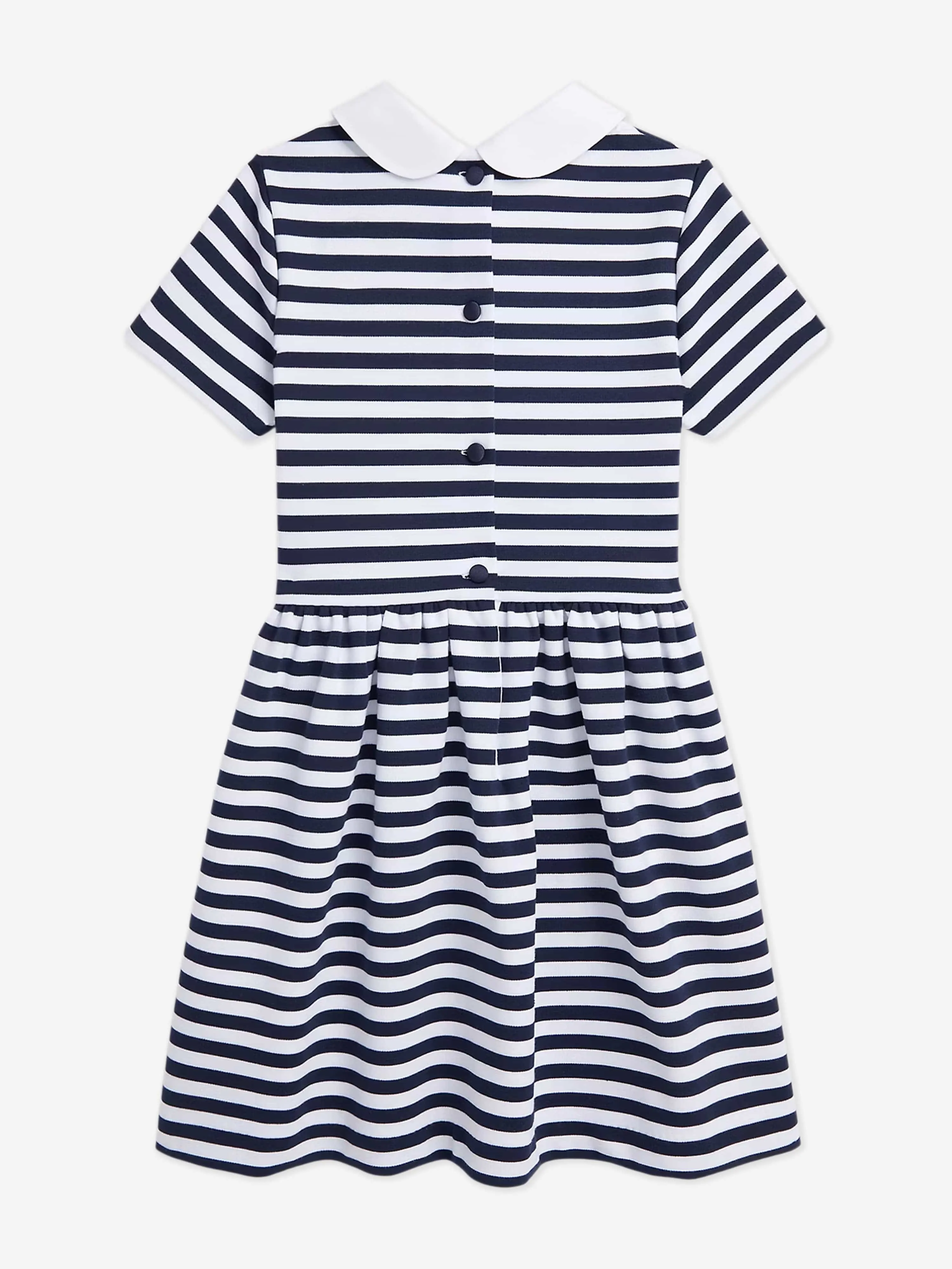 Ralph Lauren Mädchen Gestreiftes Polo-Kleid in Marine