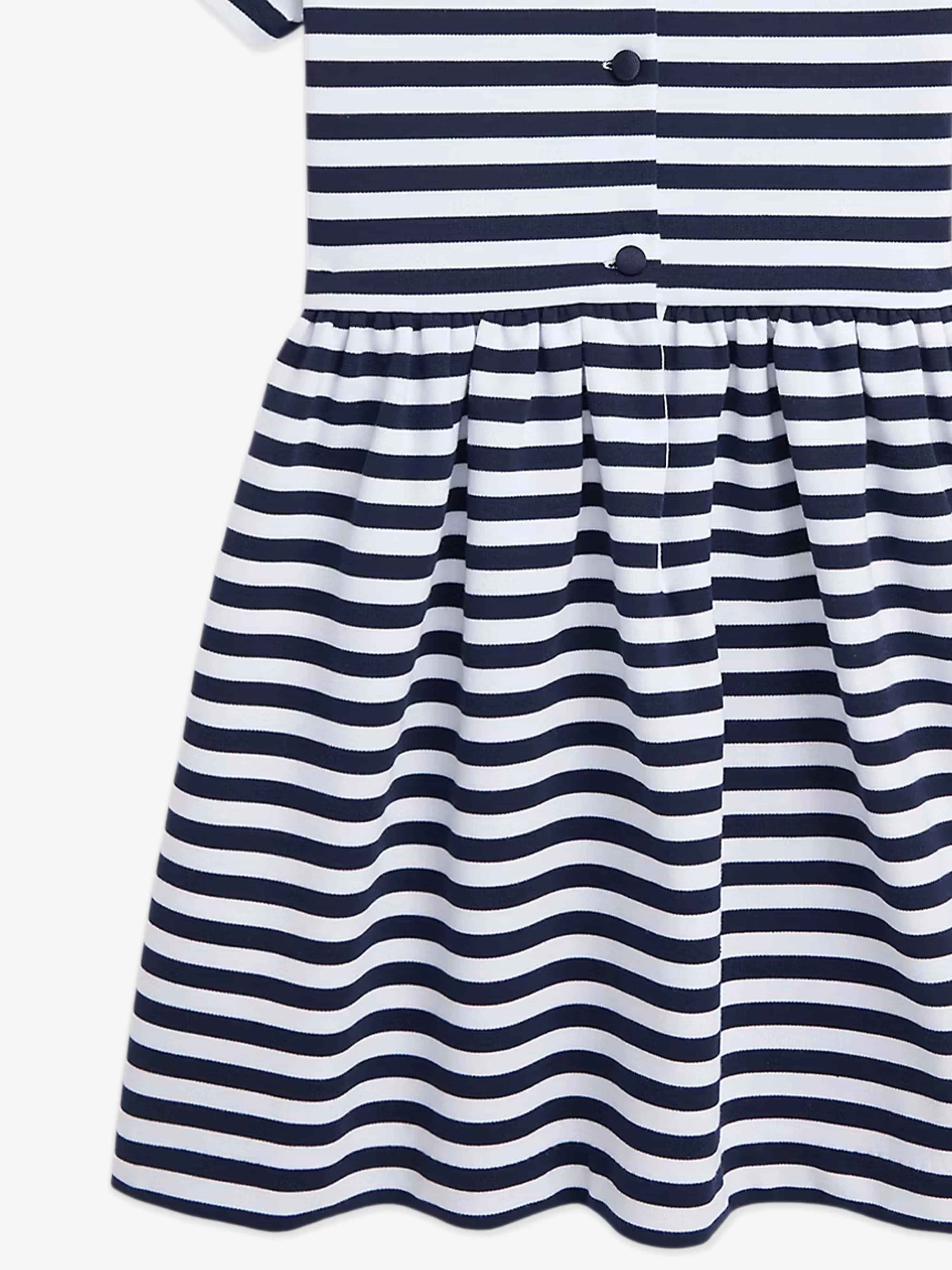 Ralph Lauren Mädchen Gestreiftes Polo-Kleid in Marine