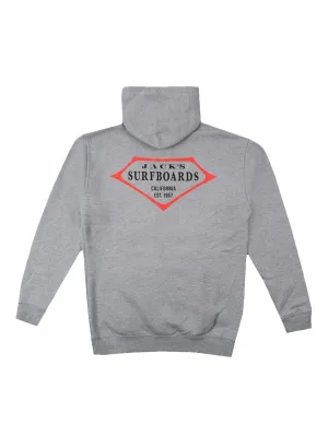 Retro Lam Classic Pullover Hoodie - Meliertes Grau