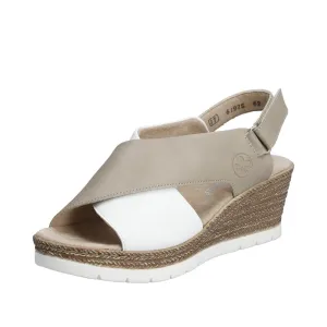 Rieker Schuhe 61975-62 Weiß/Ton Keilabsatz