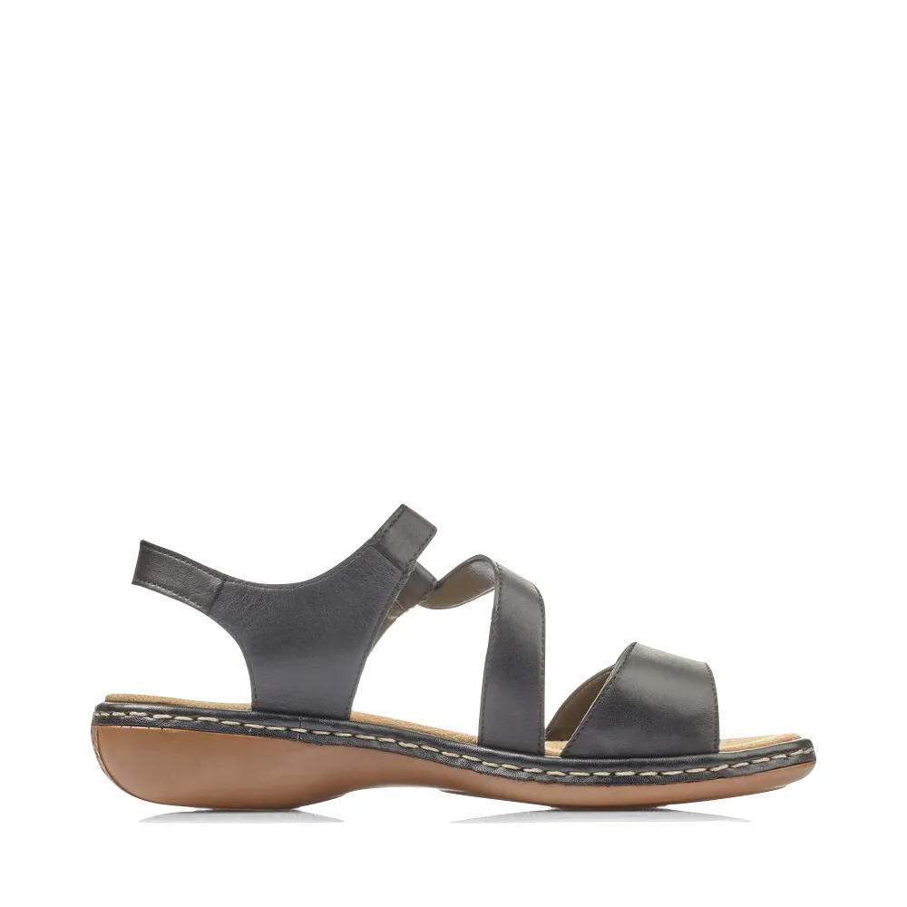 Rieker Damen Regina C7 Sandale in Schwarz