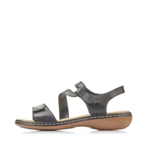 Rieker Damen Regina C7 Sandale in Schwarz