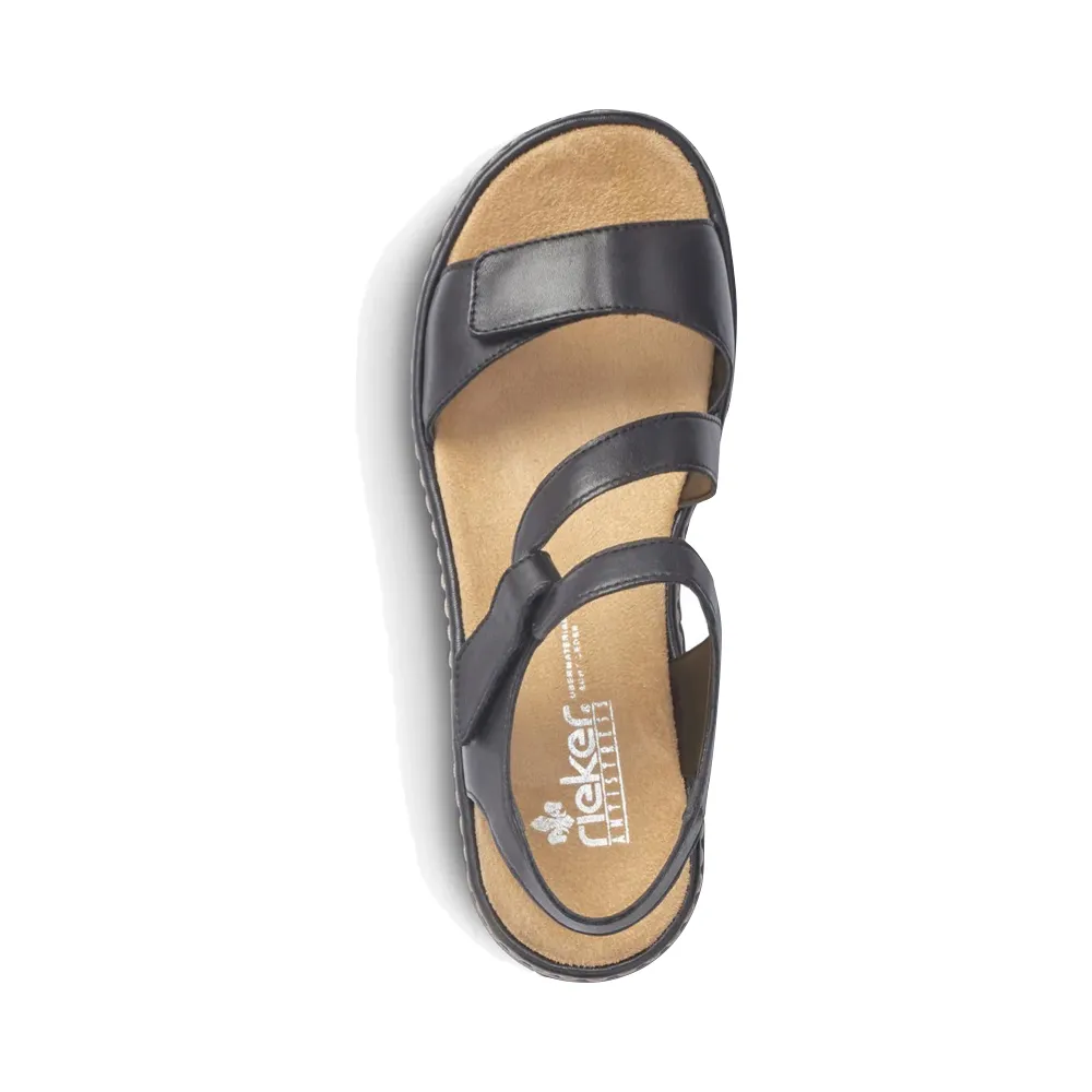 Rieker Damen Regina C7 Sandale in Schwarz